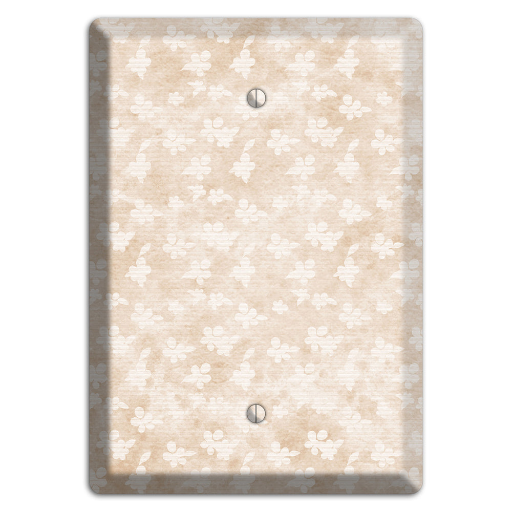 White Linen Neutral Texture Blank Wallplate