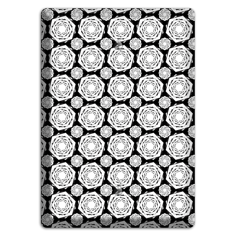 Overlay Hexagon Rotation Repeat 3 Blank Wallplate