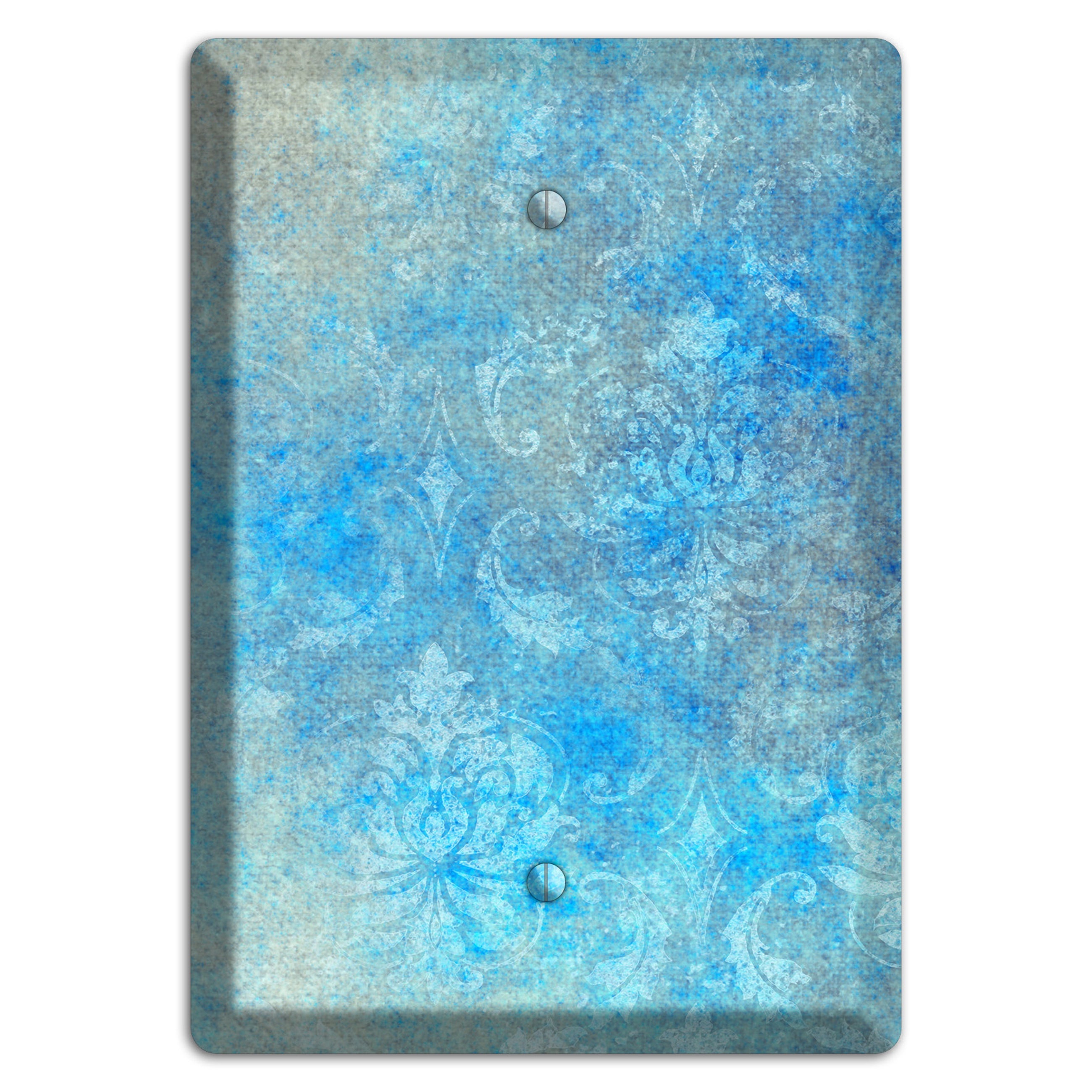 Picton Blue Whimsical Damask Blank Wallplate