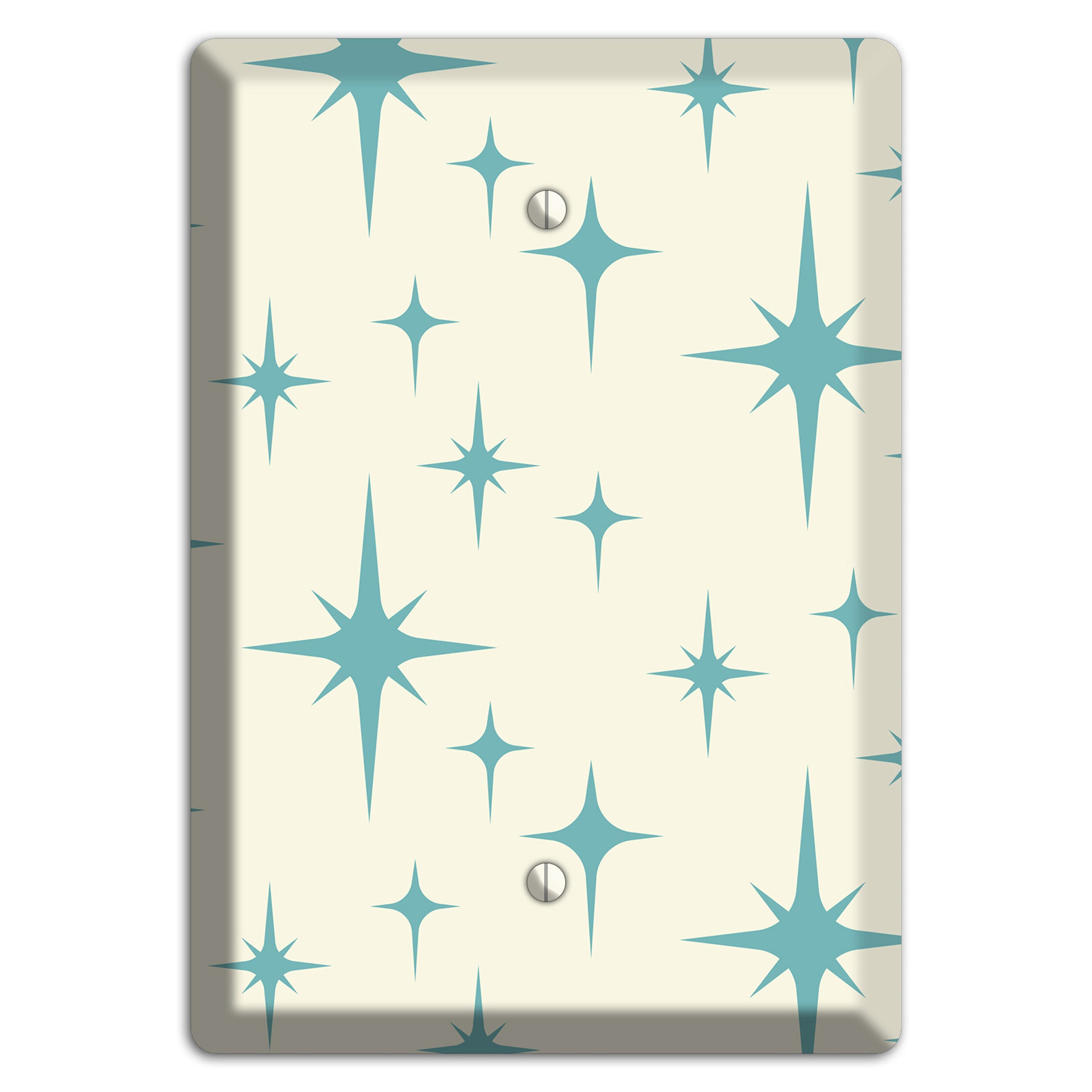 Yellow Atomic Star Blank Wallplate