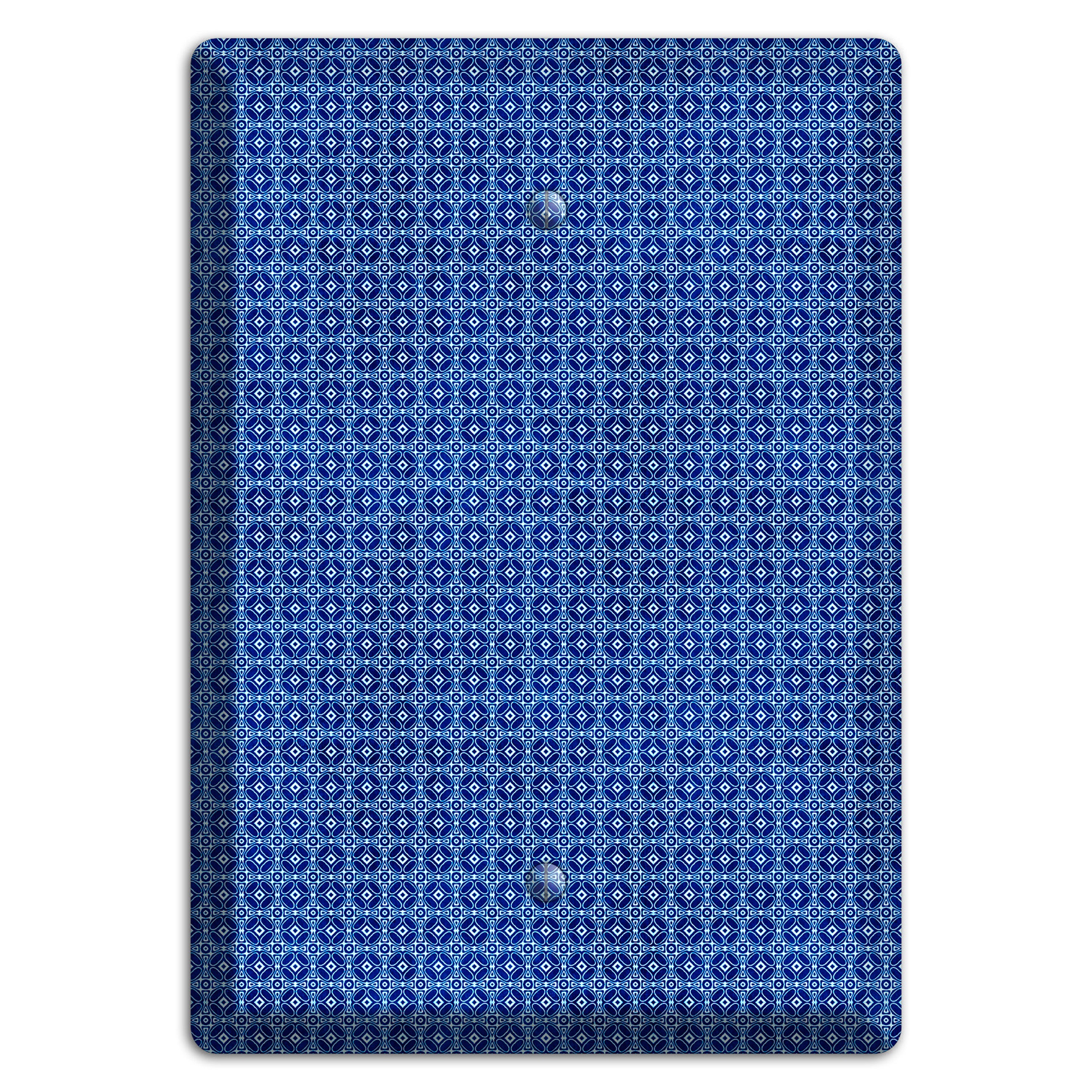 Multi Blue Arabesque Blank Wallplate