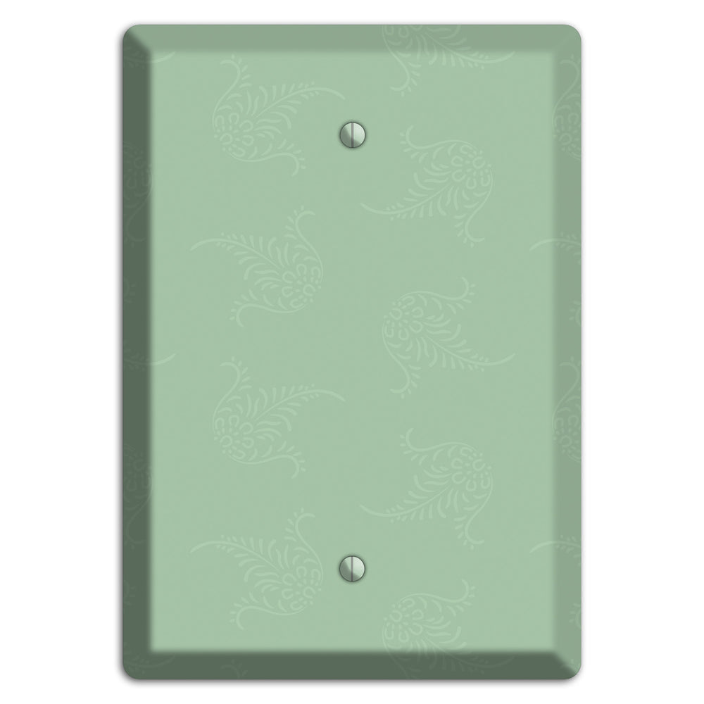 Sage Cartouche Blank Wallplate