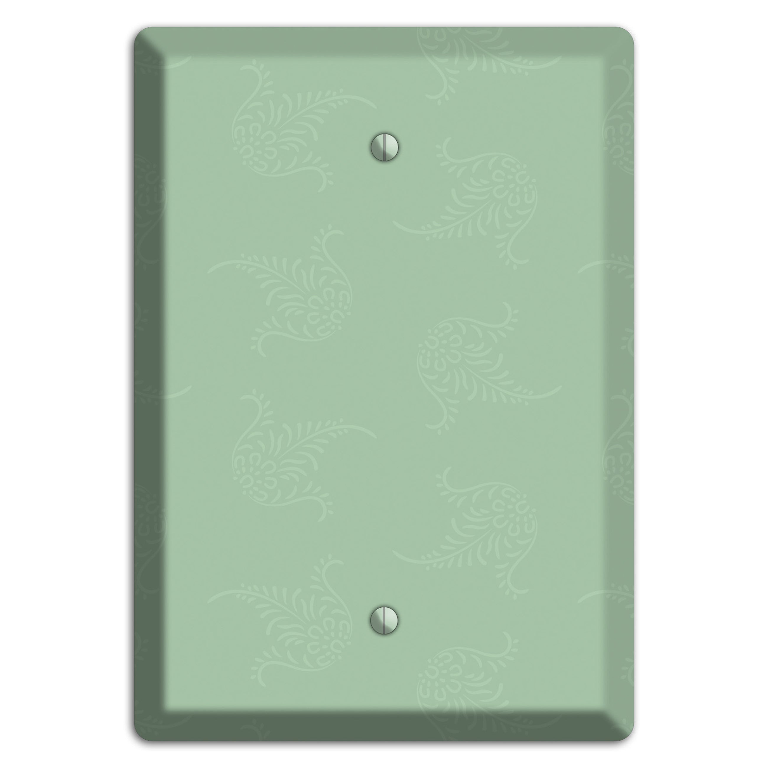 Sage Cartouche Blank Wallplate