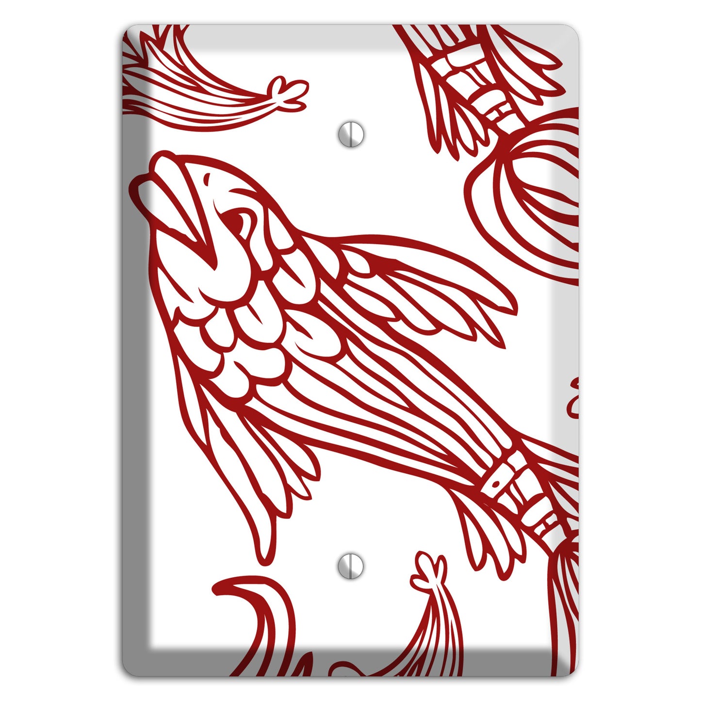 Red and White Koi Blank Wallplate