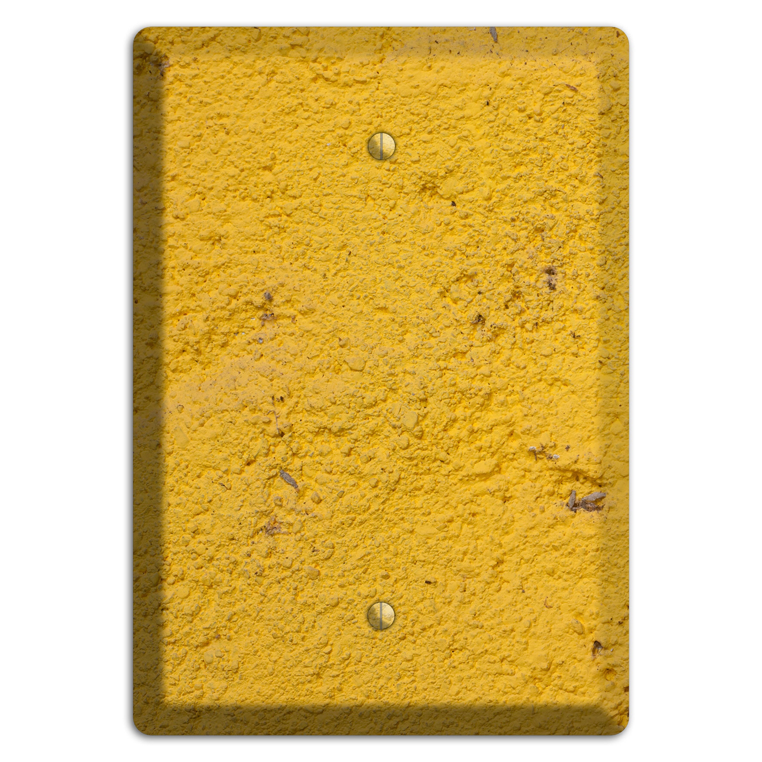 Yellow Concrete Blank Wallplate