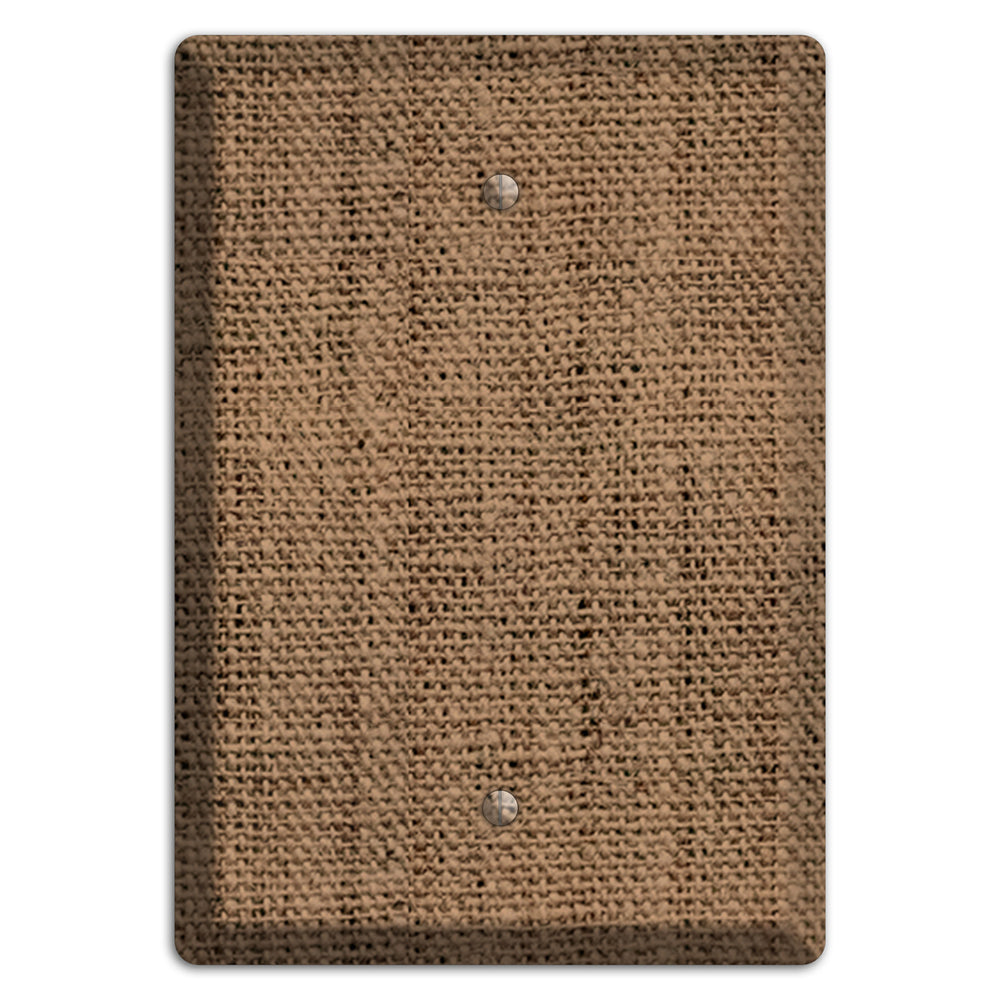 Beaver Burlap Blank Wallplate