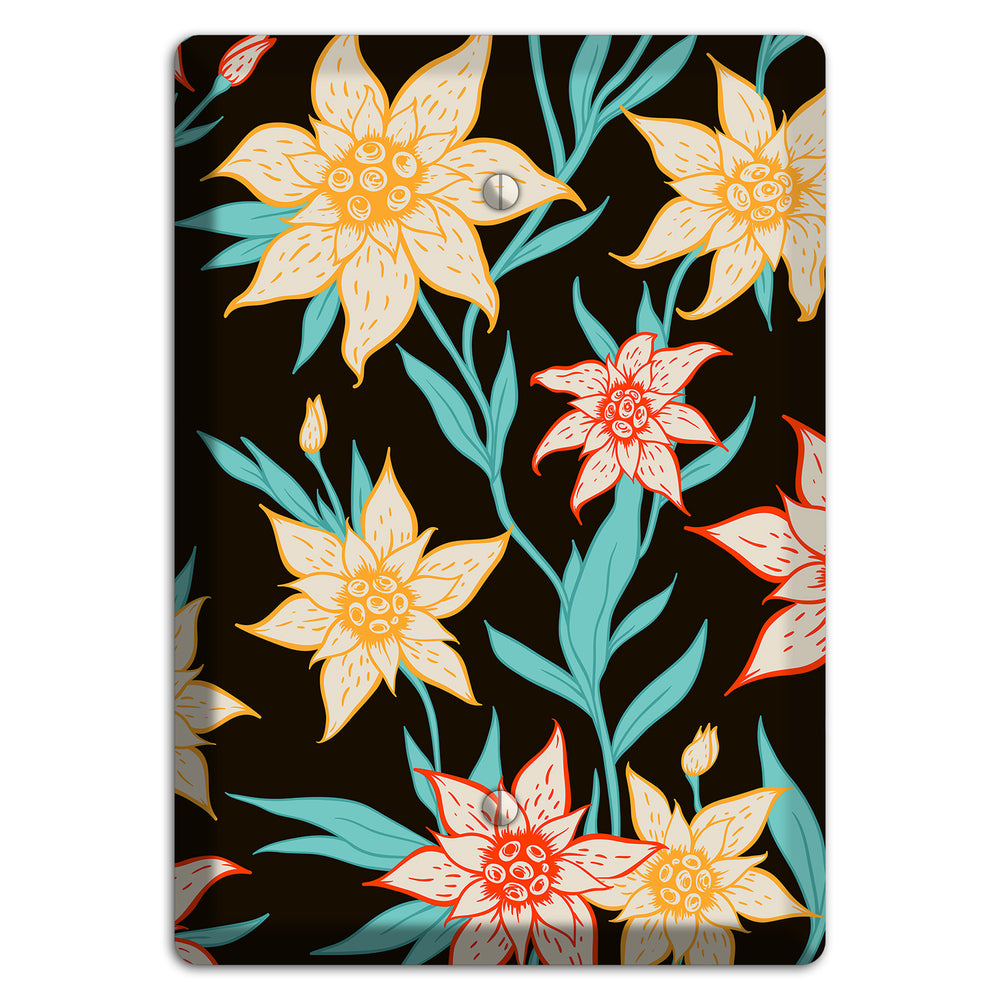 Hand Drawn Flowers Style B Blank Wallplate