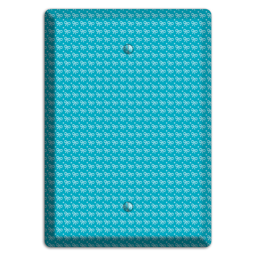 Turquoise Bows Blank Wallplate