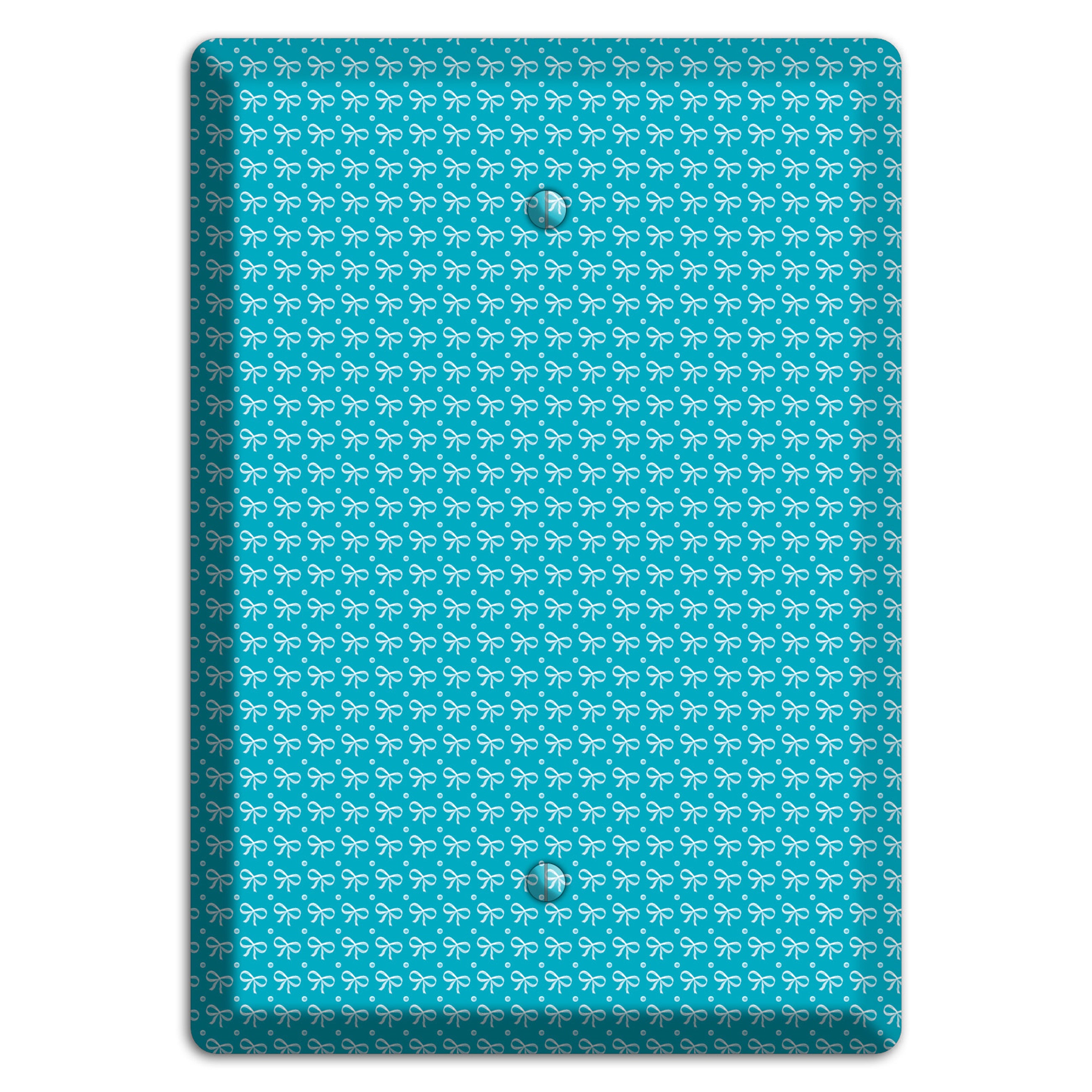 Turquoise Bows Blank Wallplate