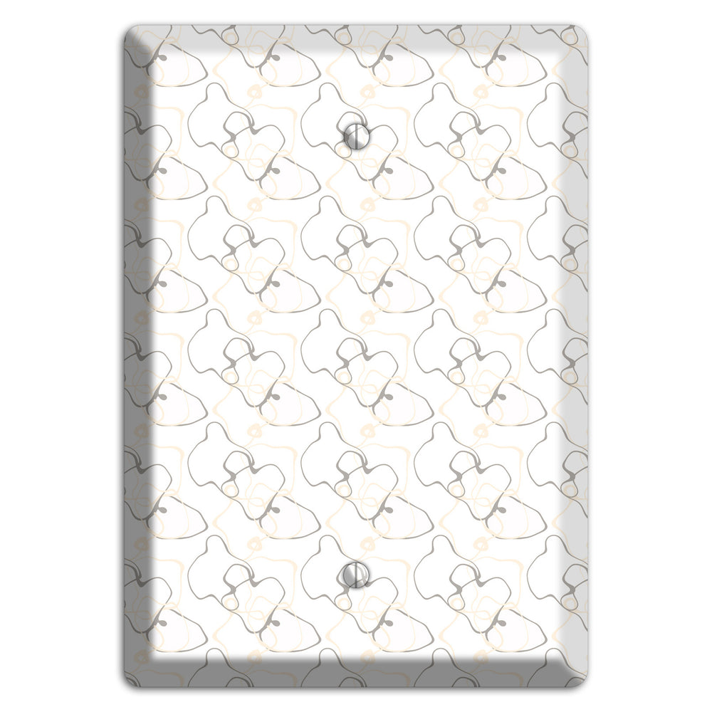 White with Irregular Circles Blank Wallplate