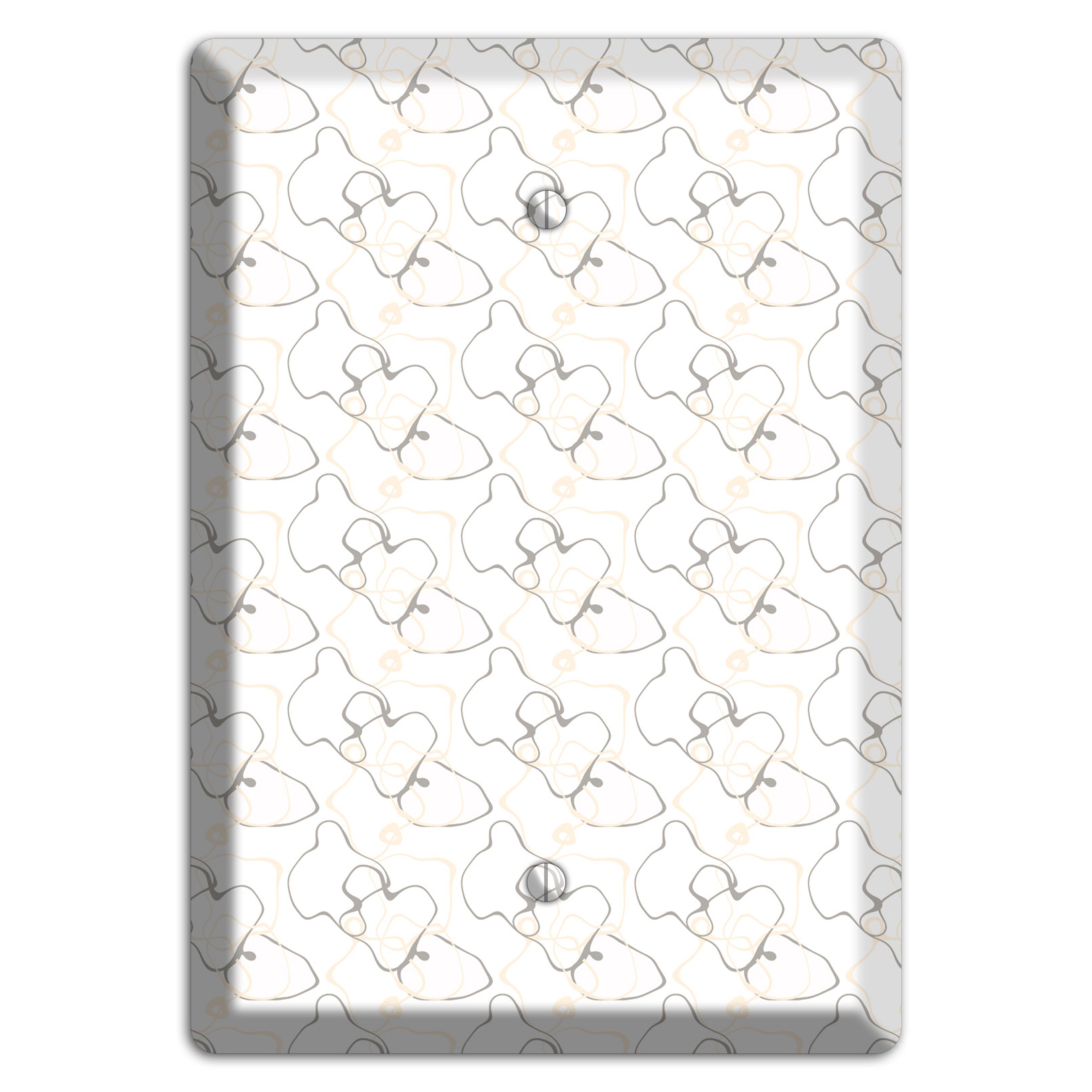 White with Irregular Circles Blank Wallplate
