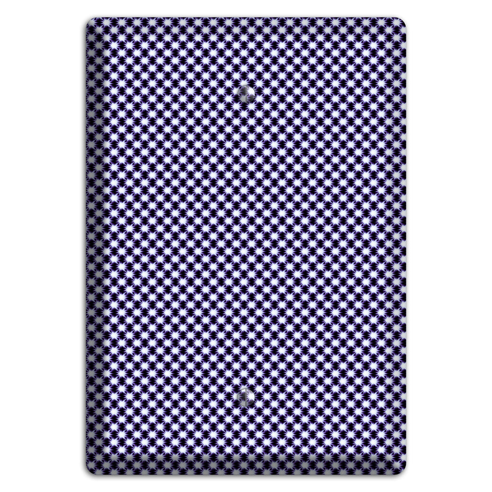 Black with White Aster Check Blank Wallplate