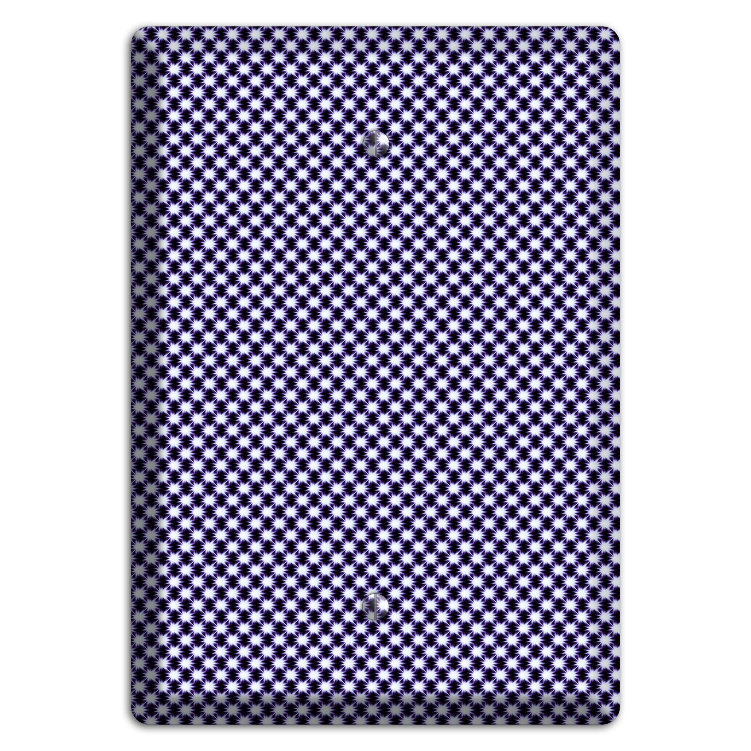 Black with White Aster Check Blank Wallplate