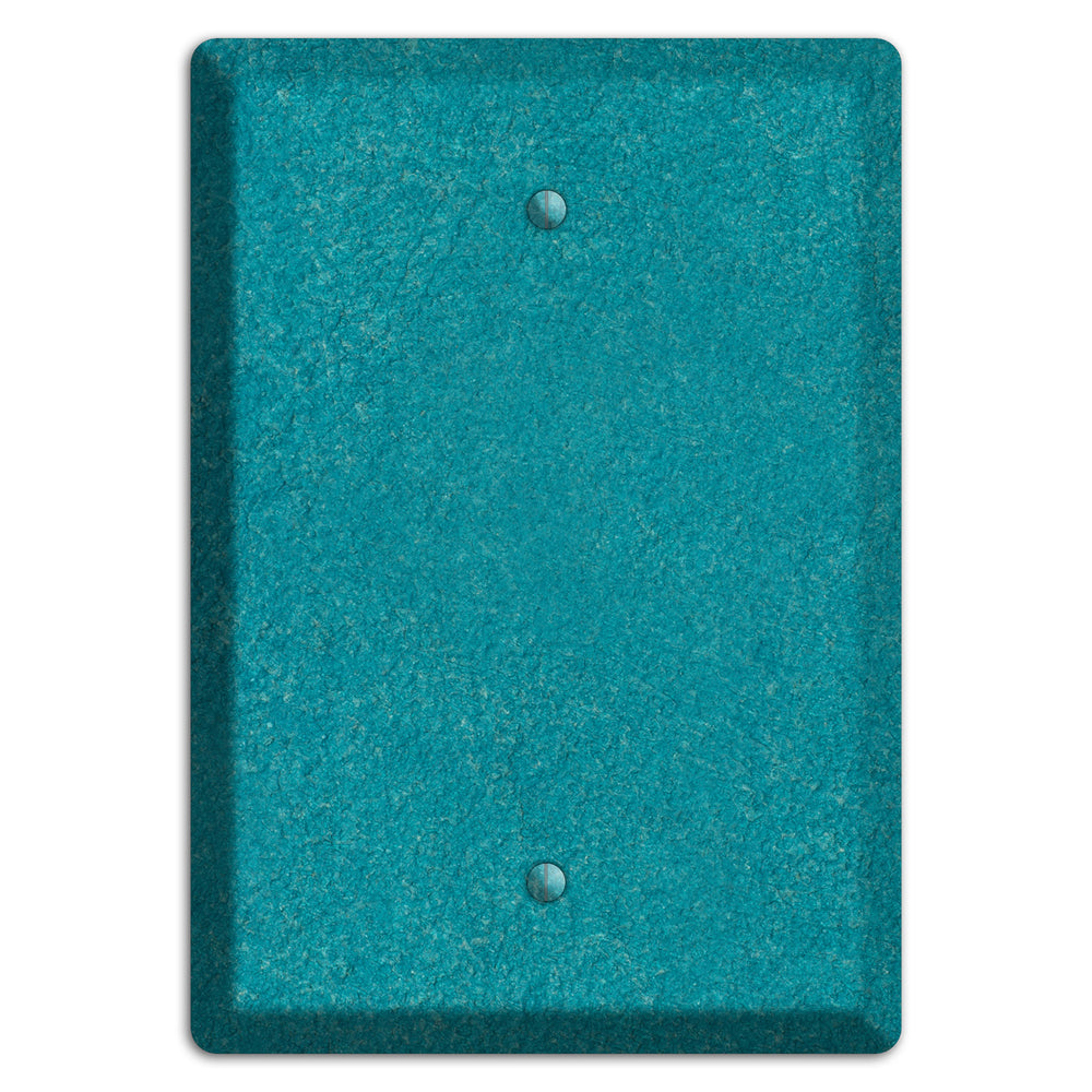 Stucco Teal Blank Wallplate