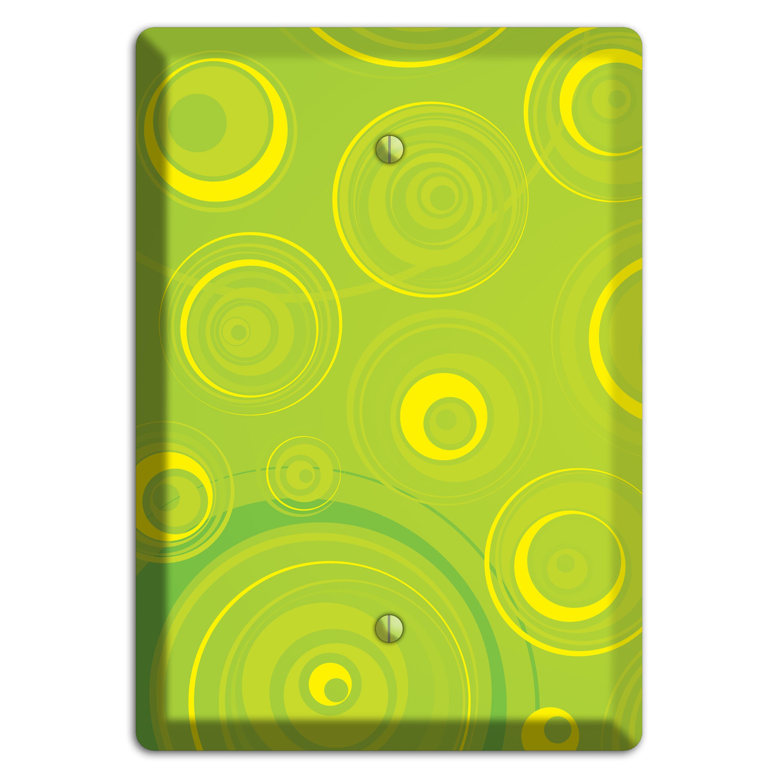 Green-yellow Circles Blank Wallplate