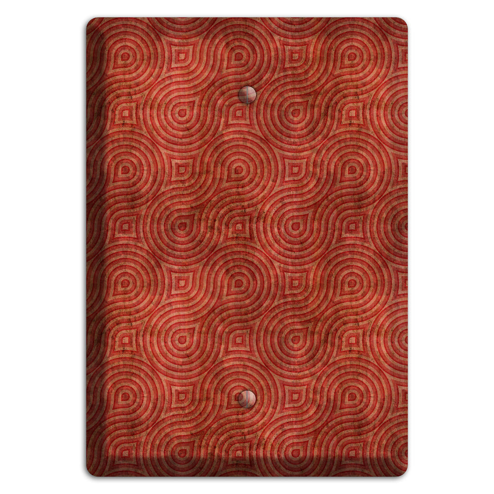 Red Swirl Blank Wallplate