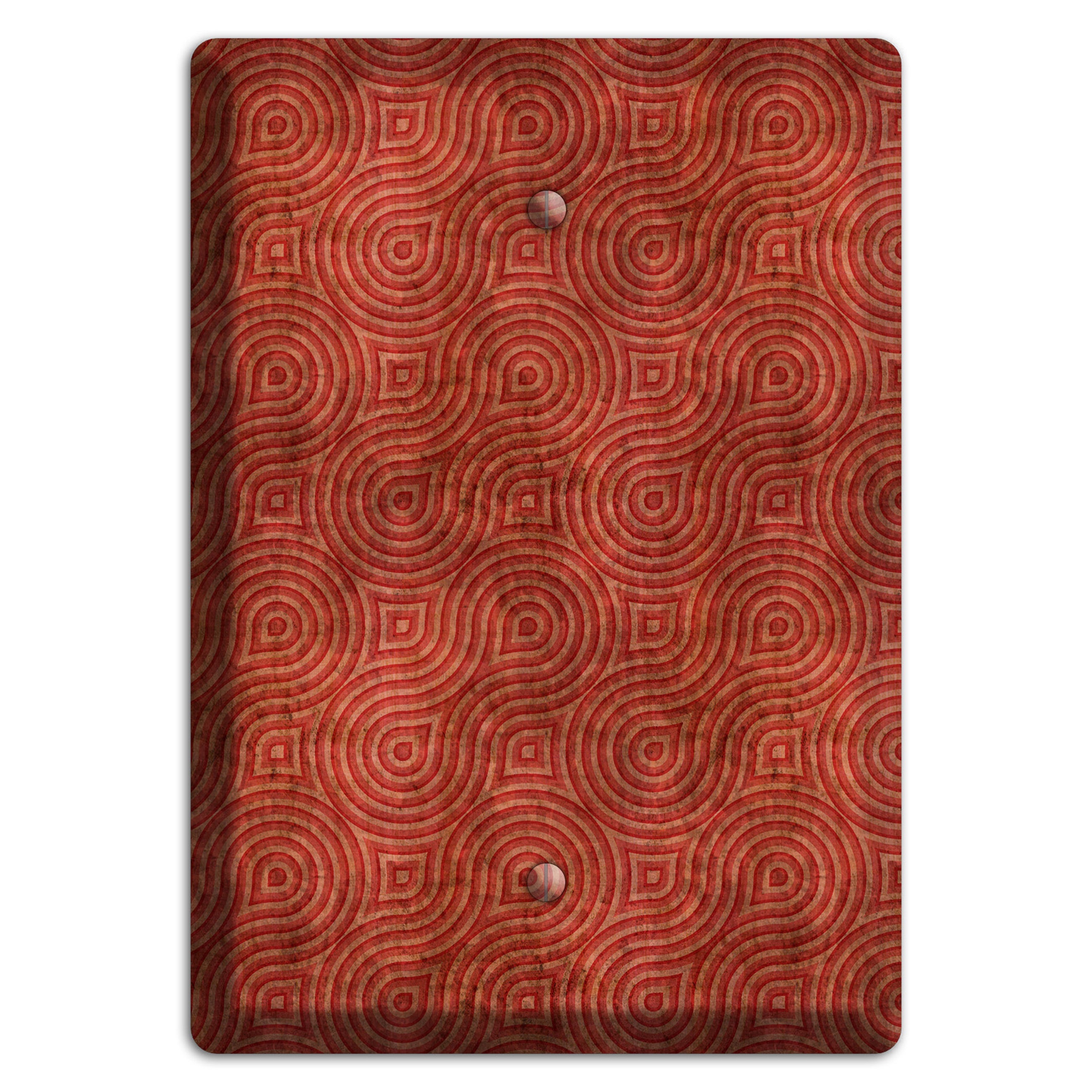 Red Swirl Blank Wallplate