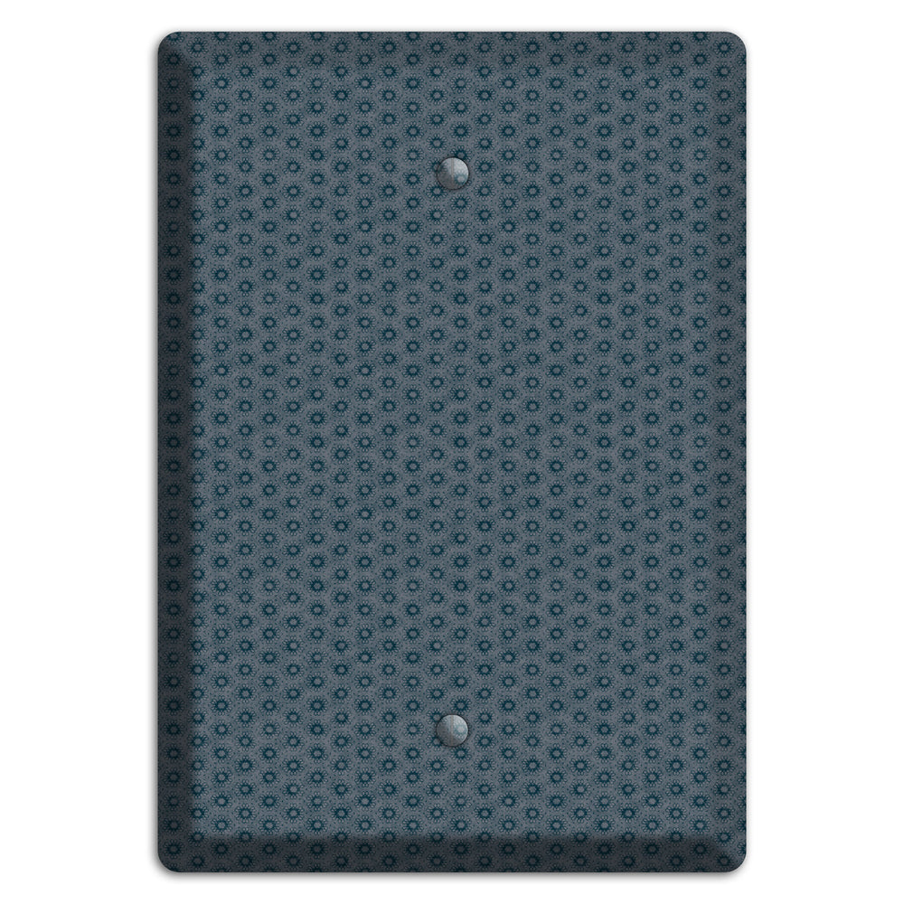Blue Grey Foulard Blank Wallplate
