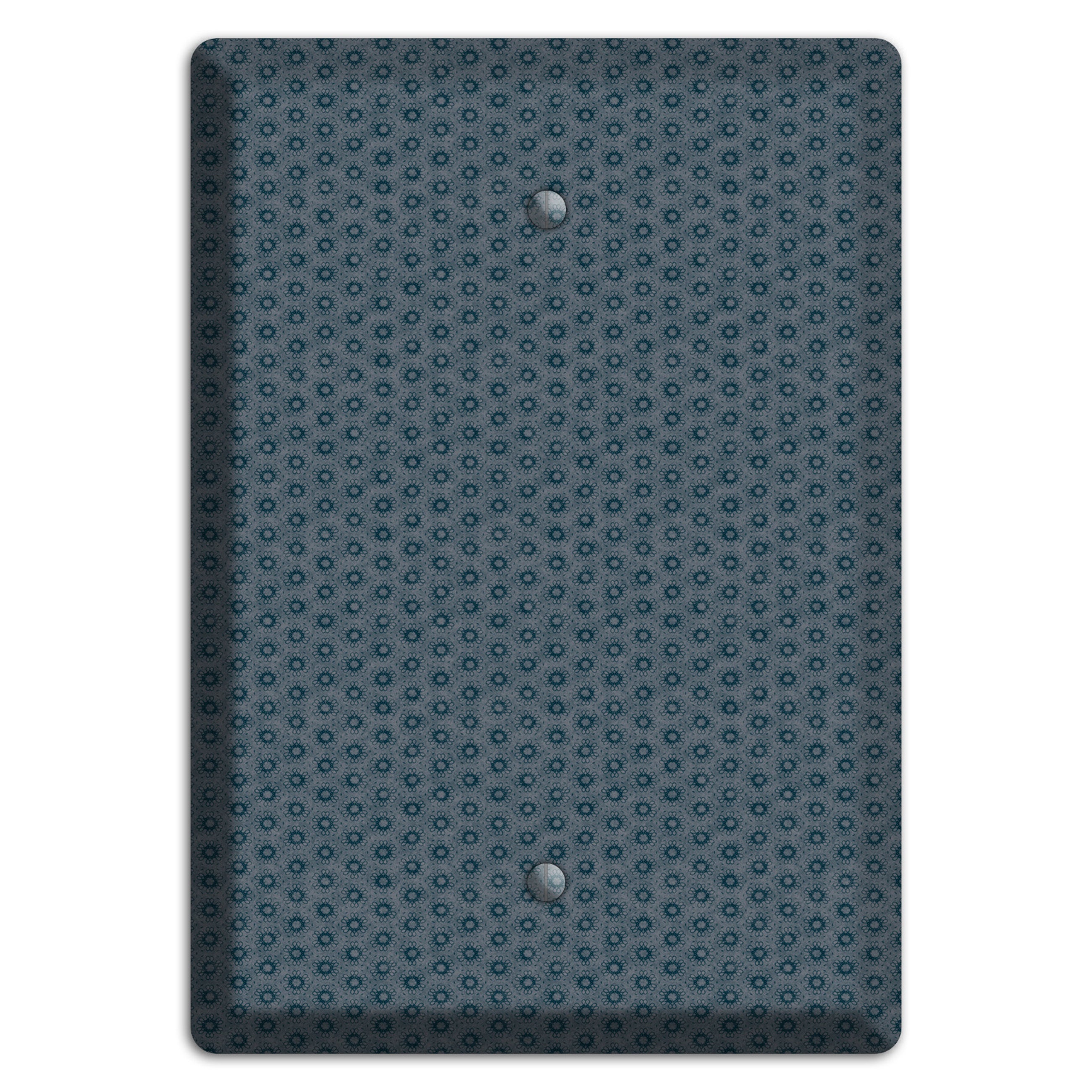Blue Grey Foulard Blank Wallplate