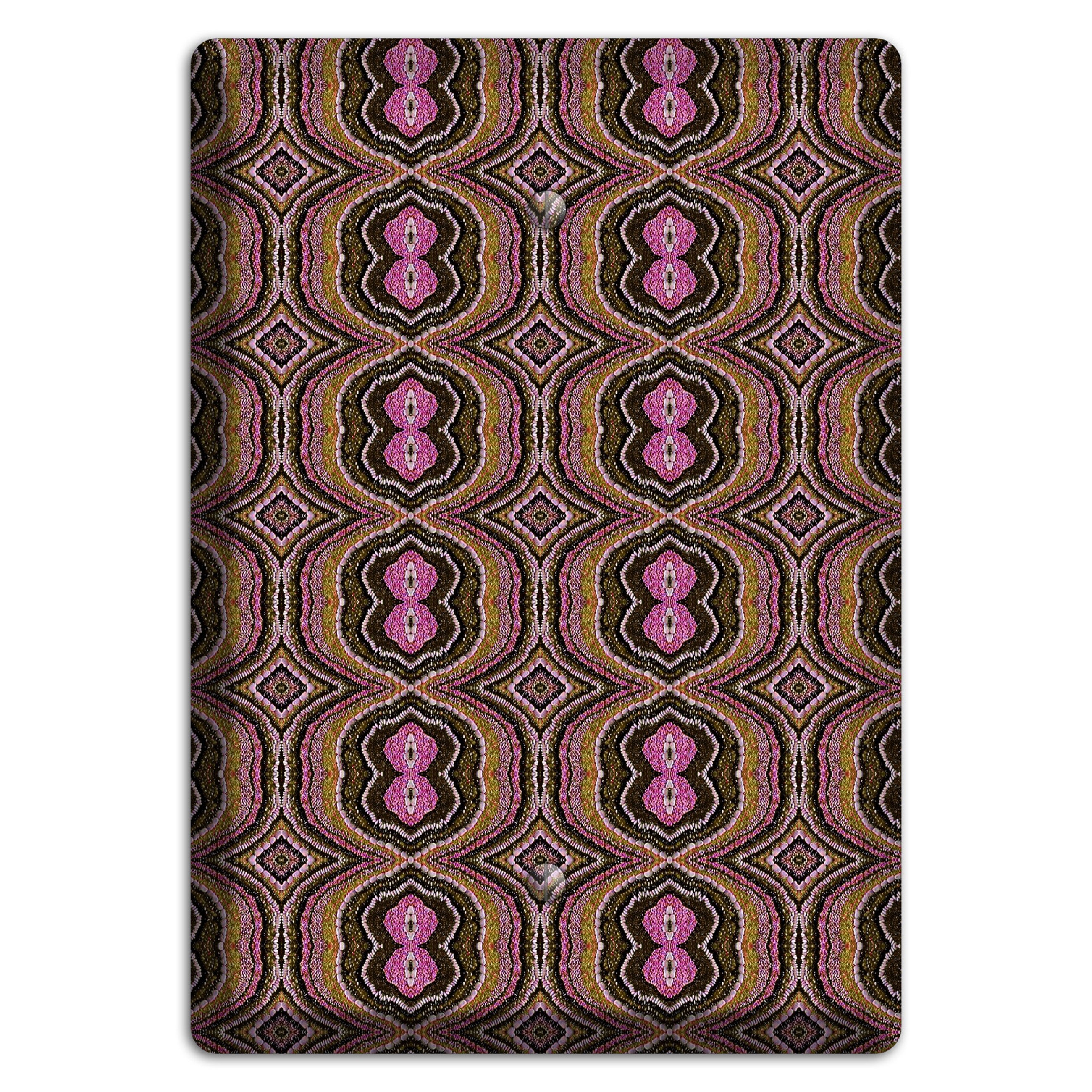 Pink and Brown Tapestry Blank Wallplate