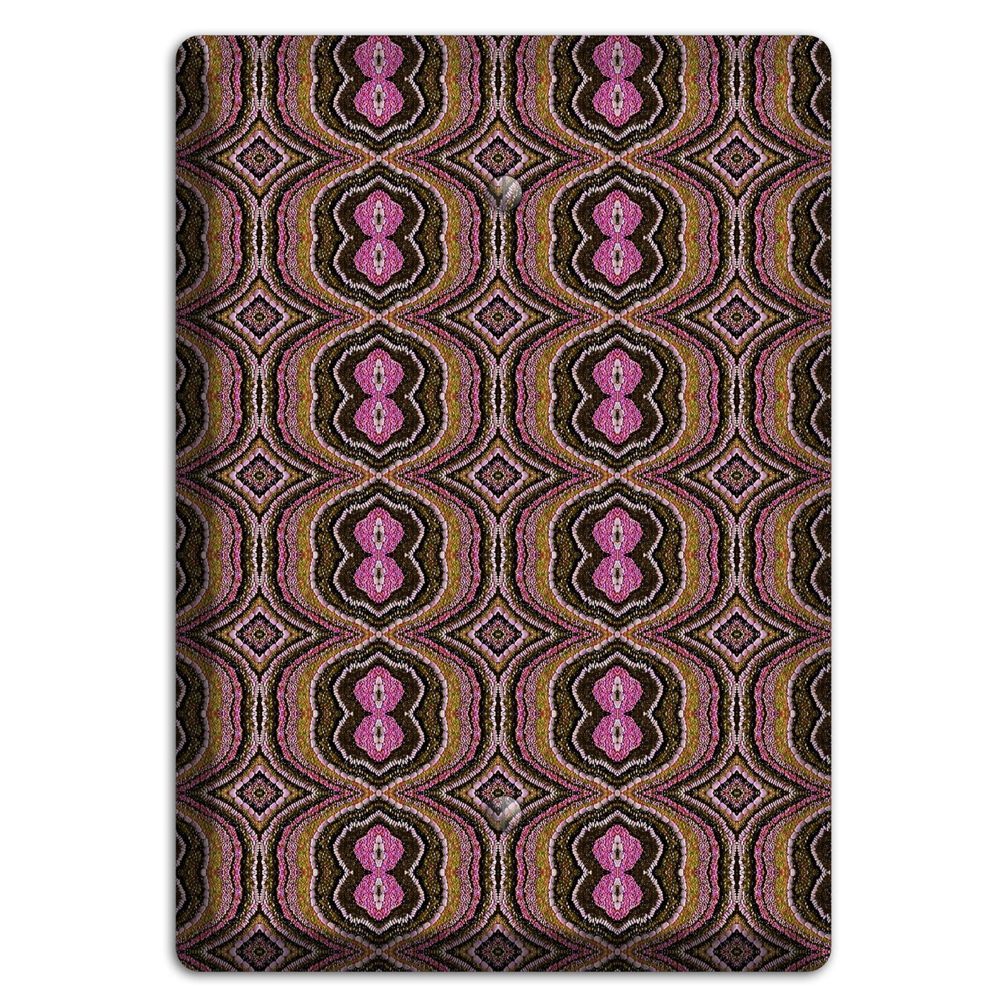 Pink and Brown Tapestry Blank Wallplate