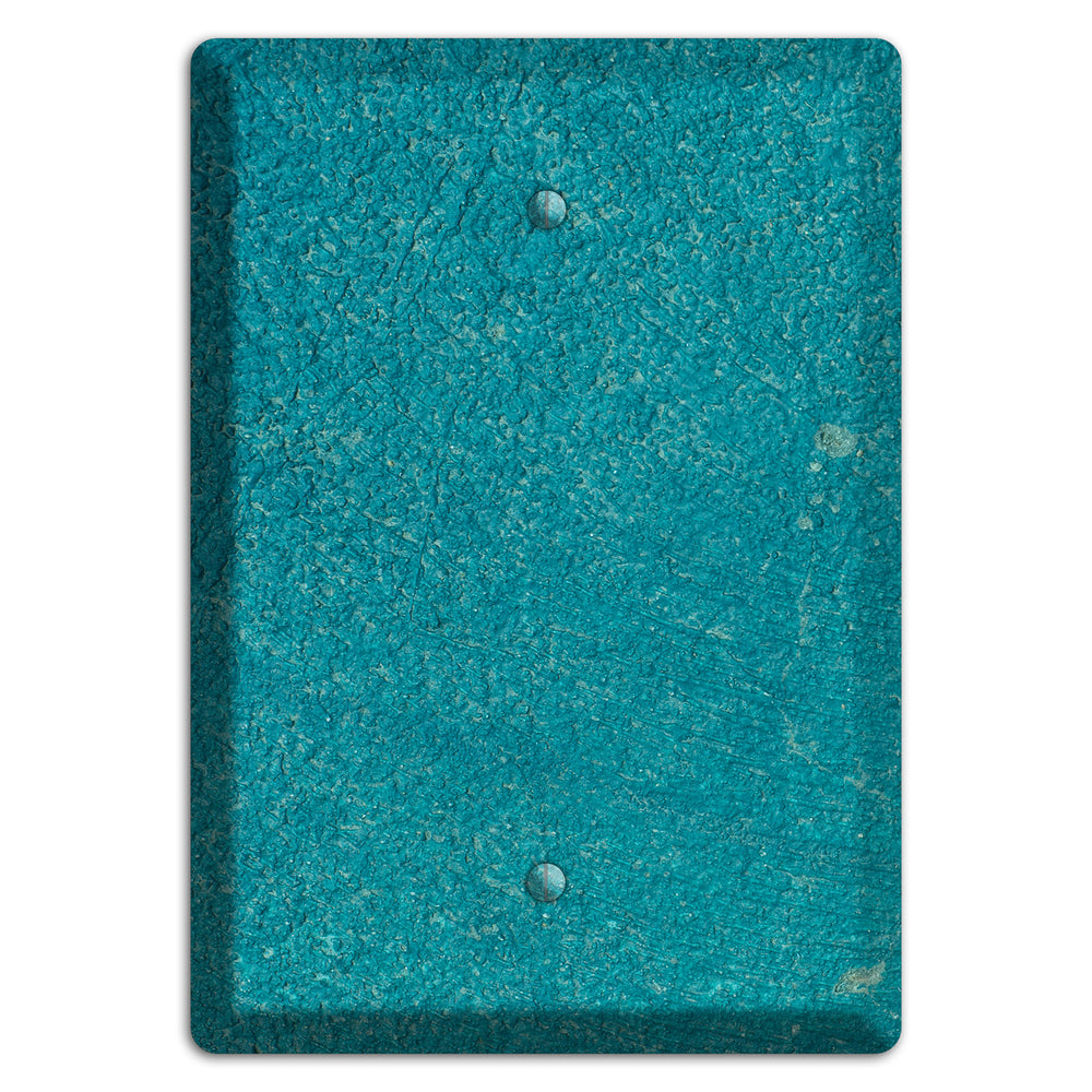 Teal concrete Blank Wallplate