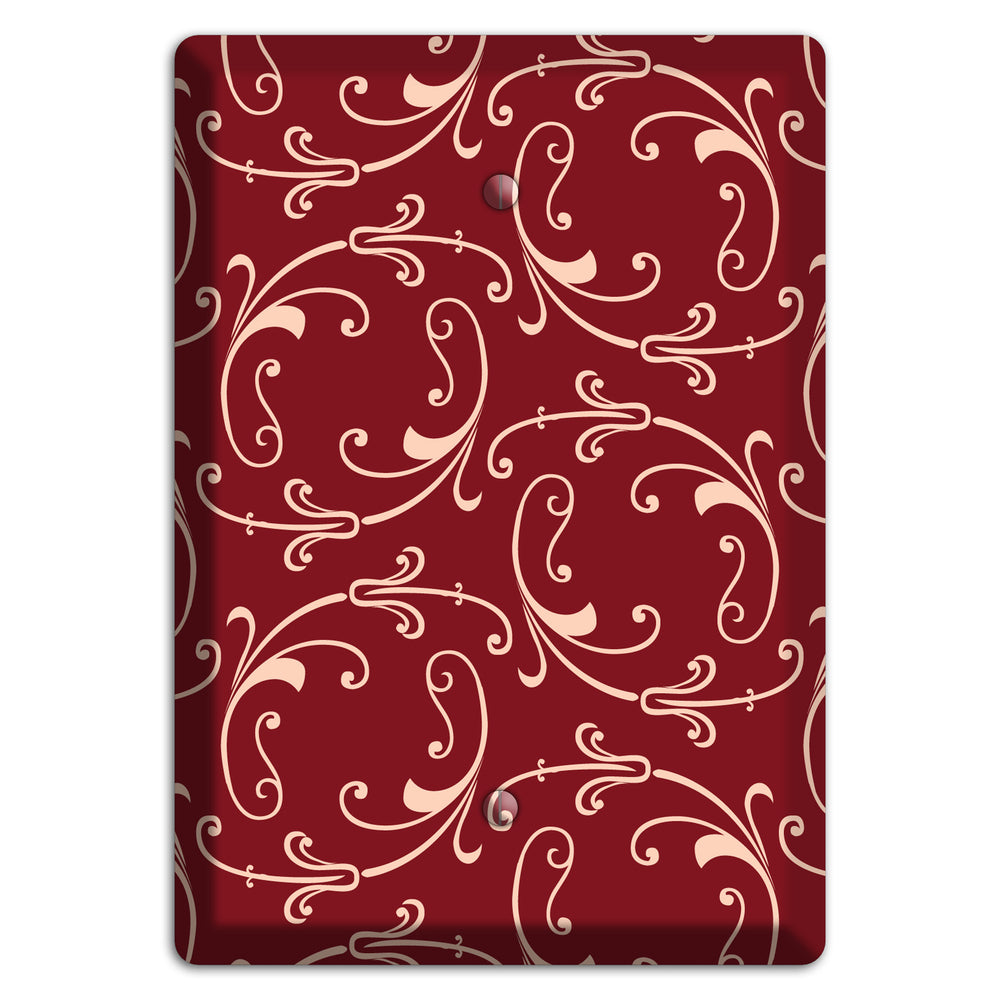 Burgundy Victorian Sprig Blank Wallplate
