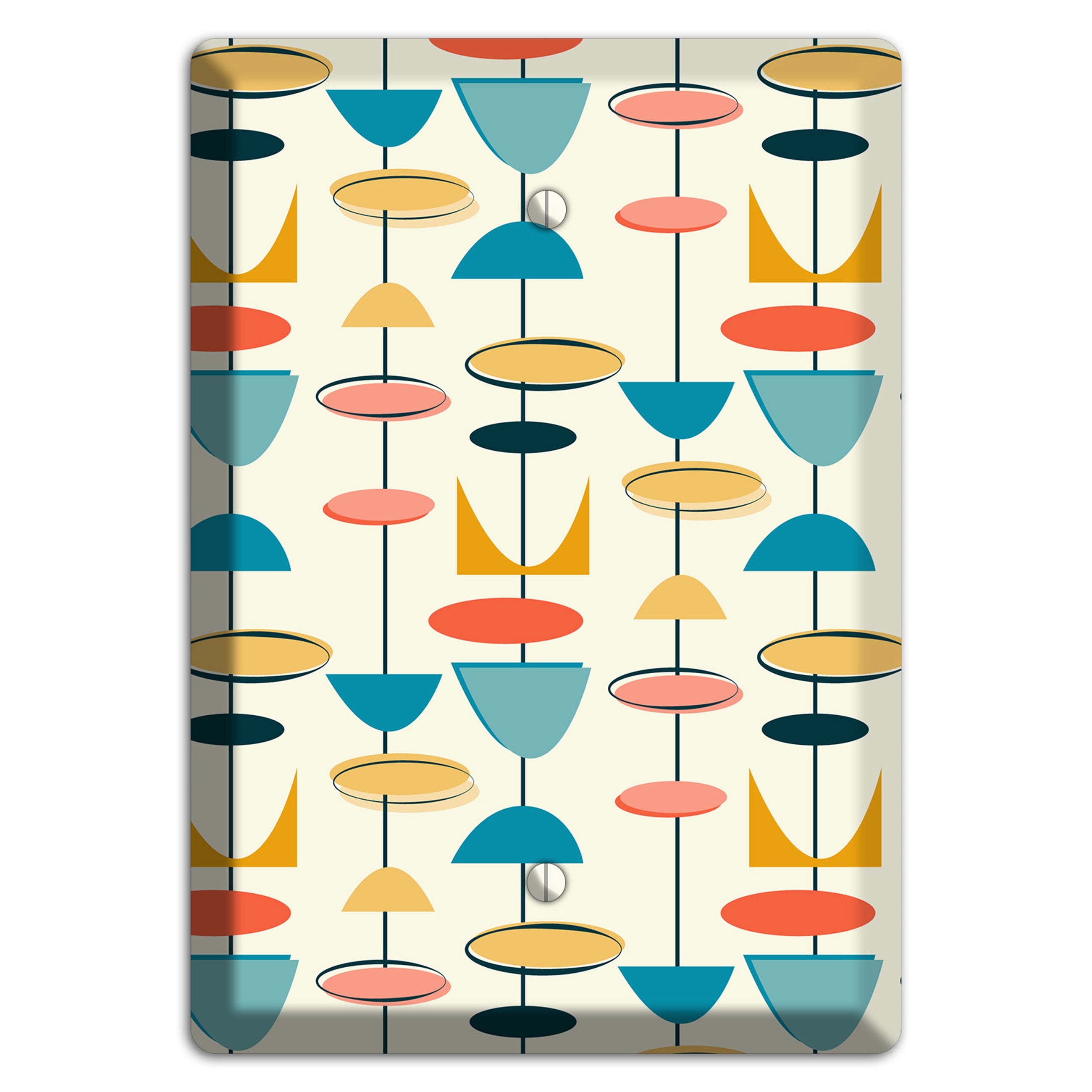 Retro Shapes Blank Wallplate