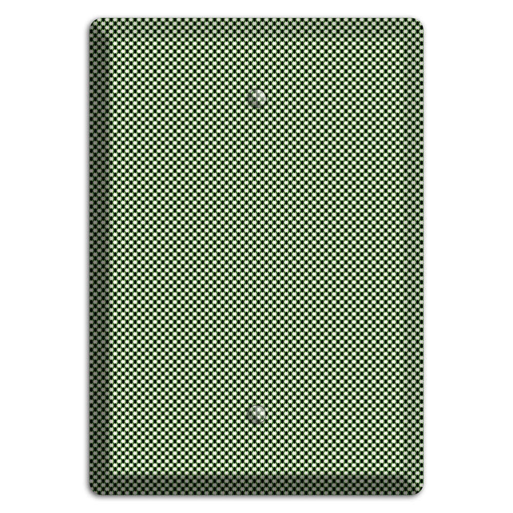 Green Tiny Check Blank Wallplate