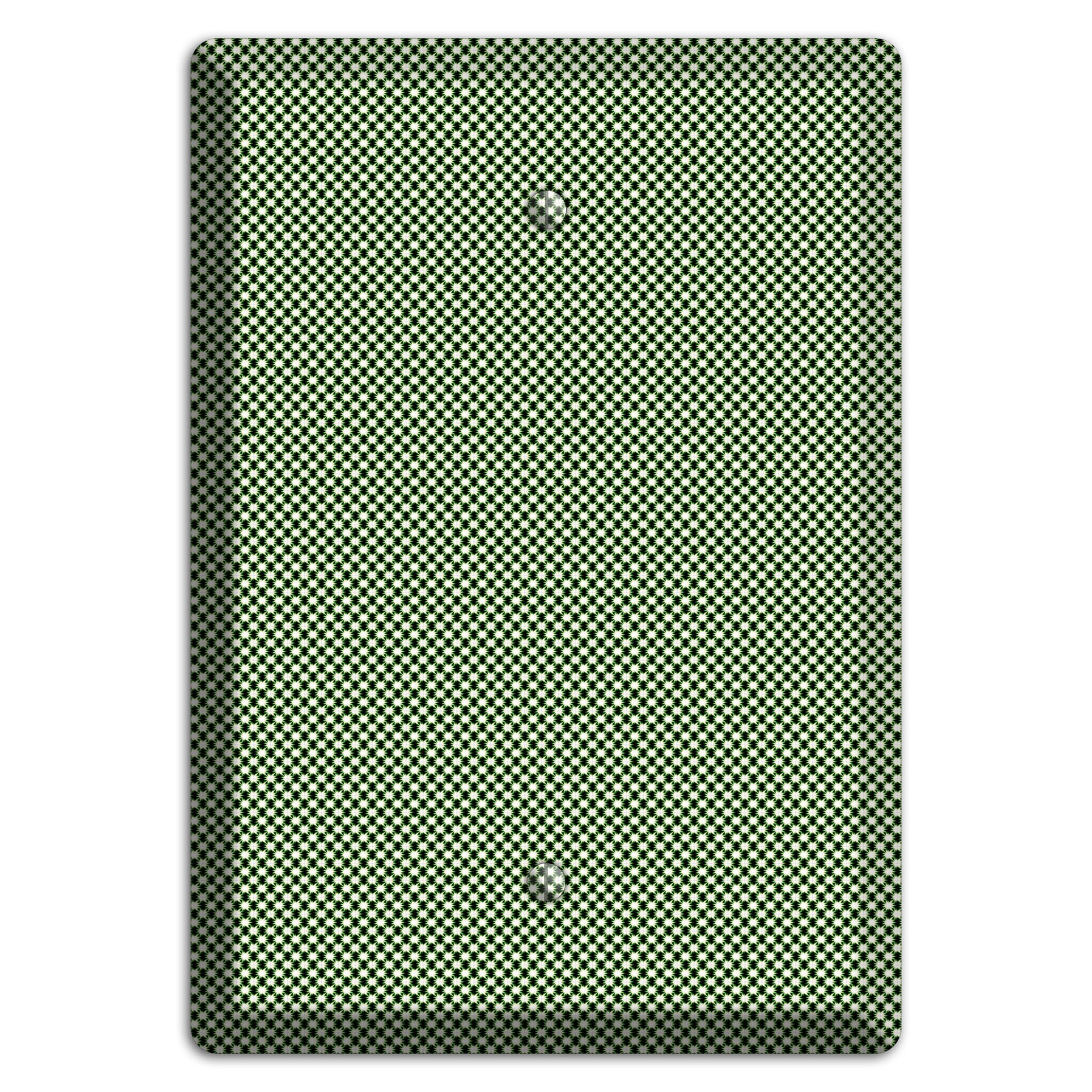 Green Tiny Check Blank Wallplate