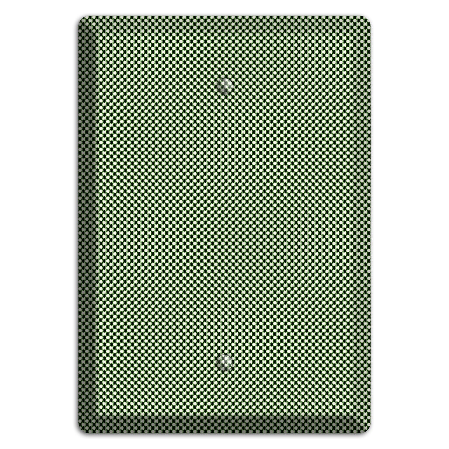 Green Tiny Check Blank Wallplate