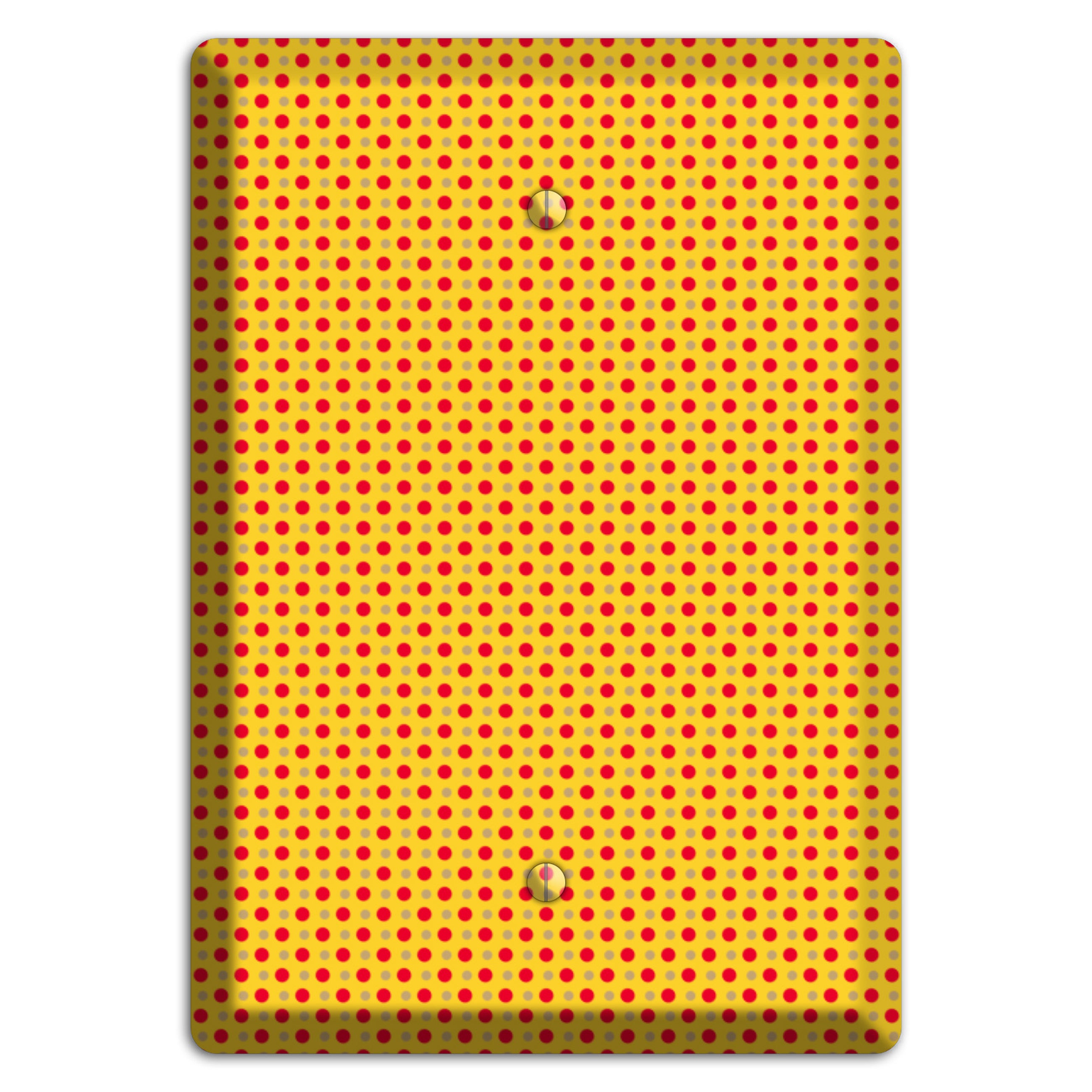 Orange with Maroon Tiny Polka Dots Blank Wallplate