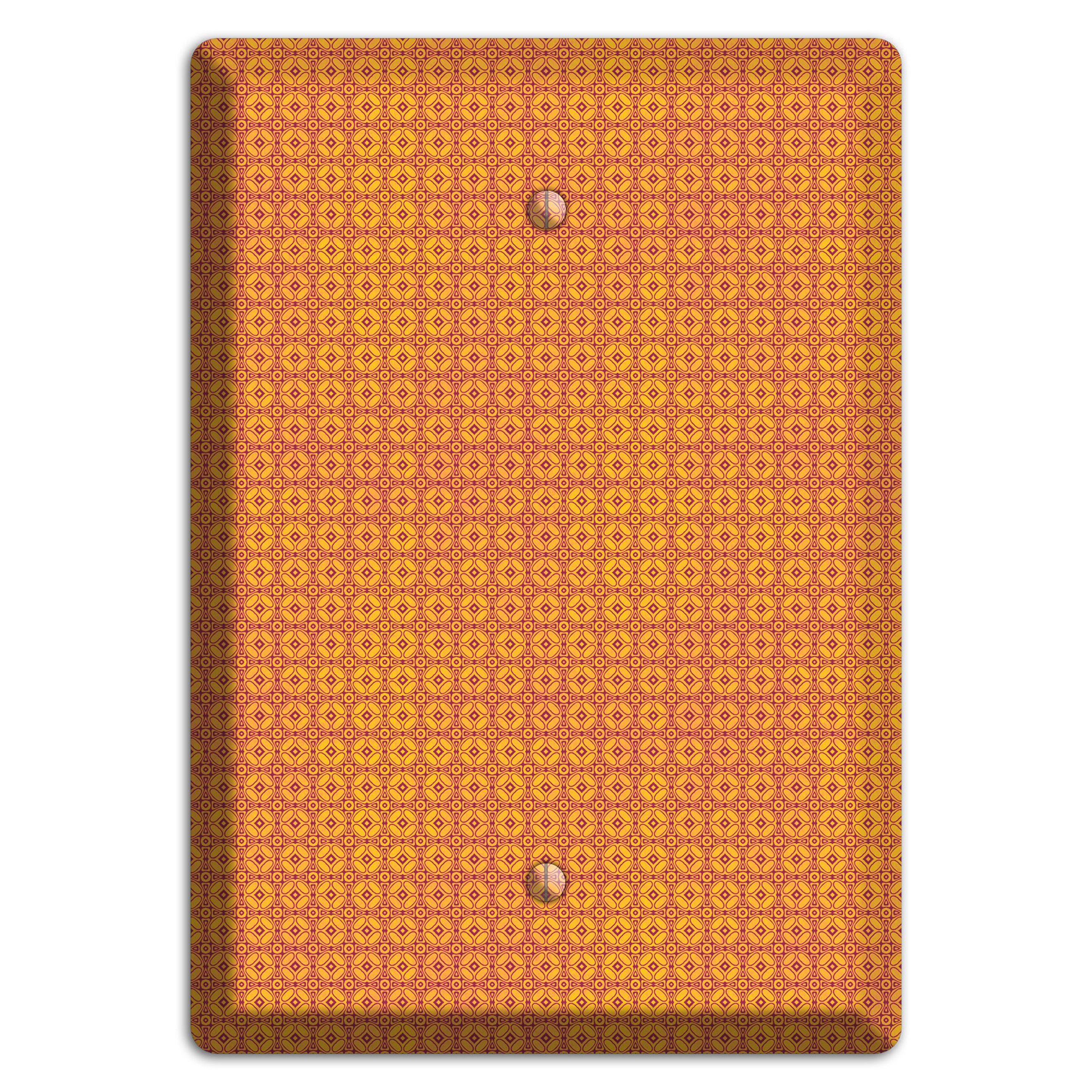 Multi Orange Arabesque Blank Wallplate