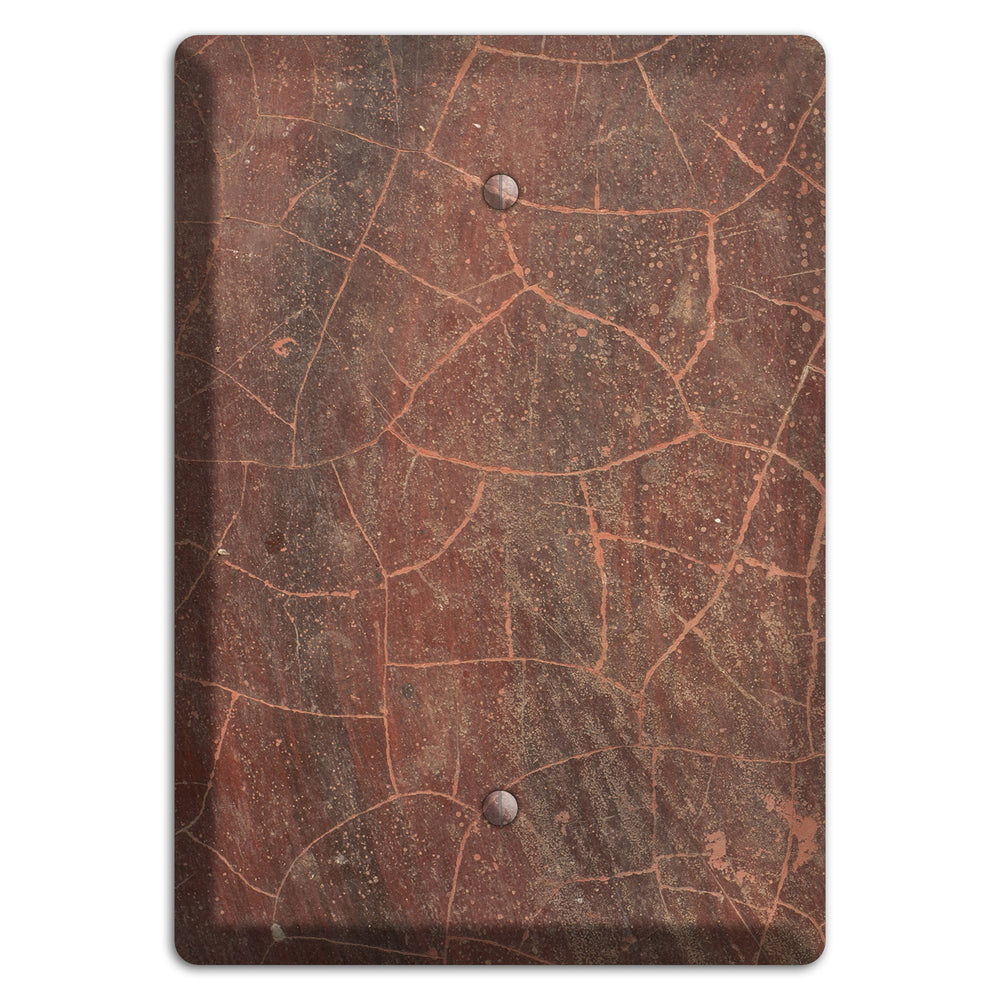 Maroon Cracked Concrete Blank Wallplate