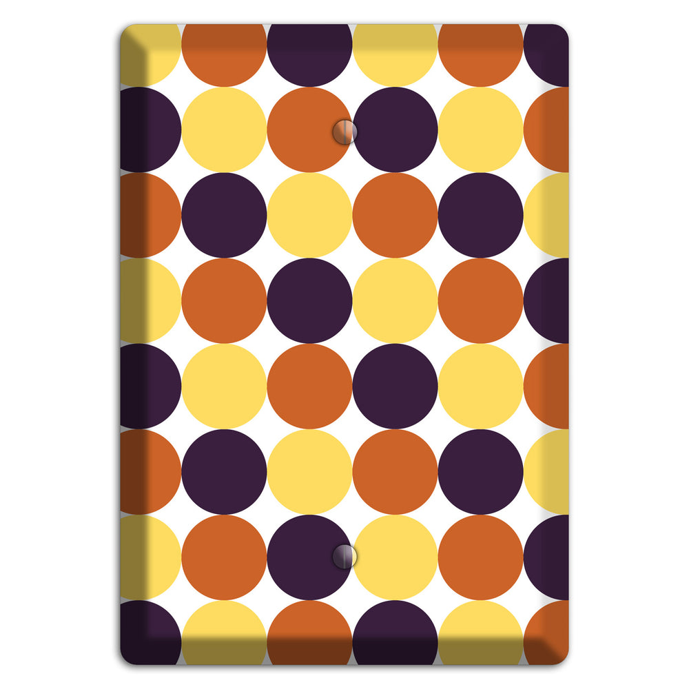 Yellow Umber Black Dots Blank Wallplate