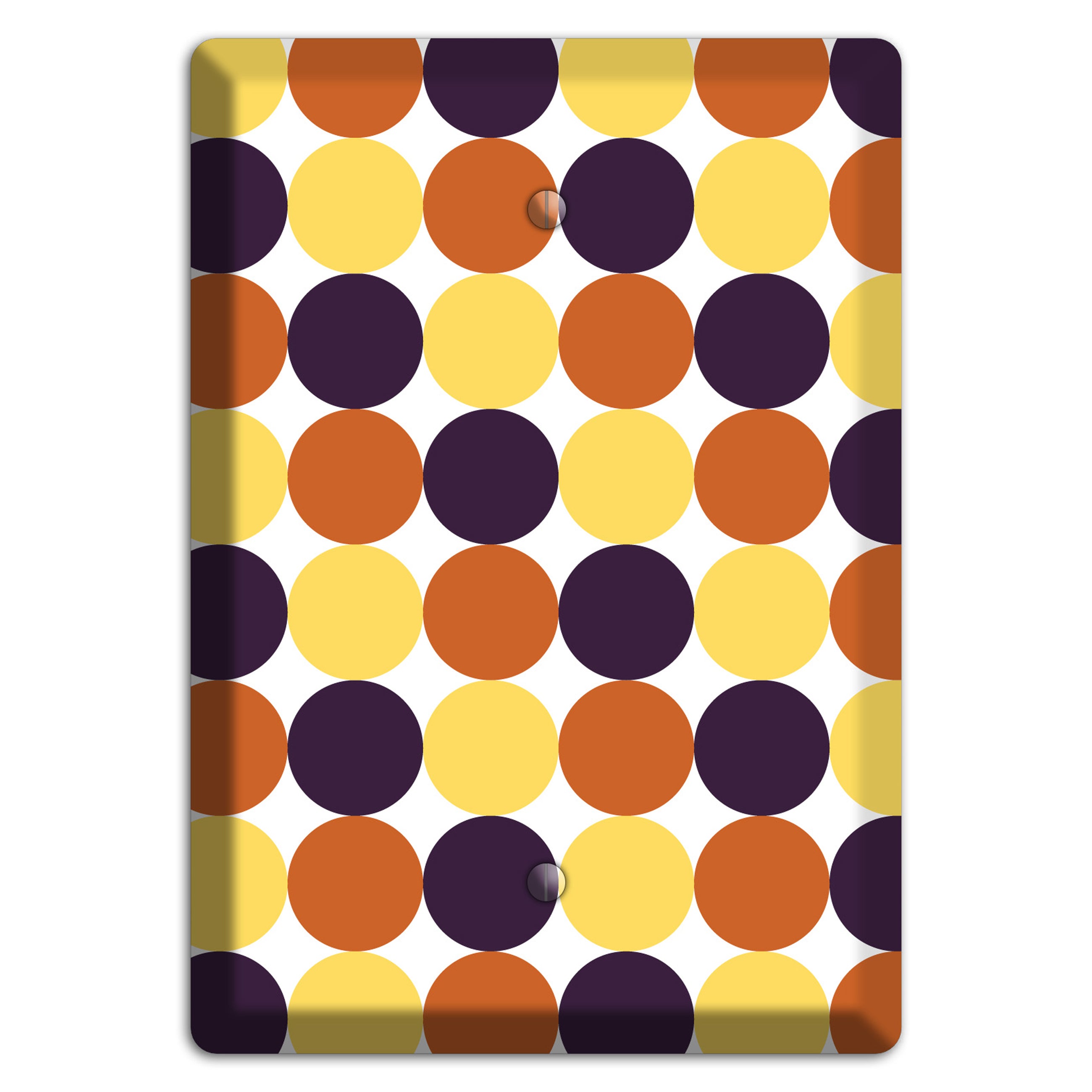 Yellow Umber Black Dots Blank Wallplate