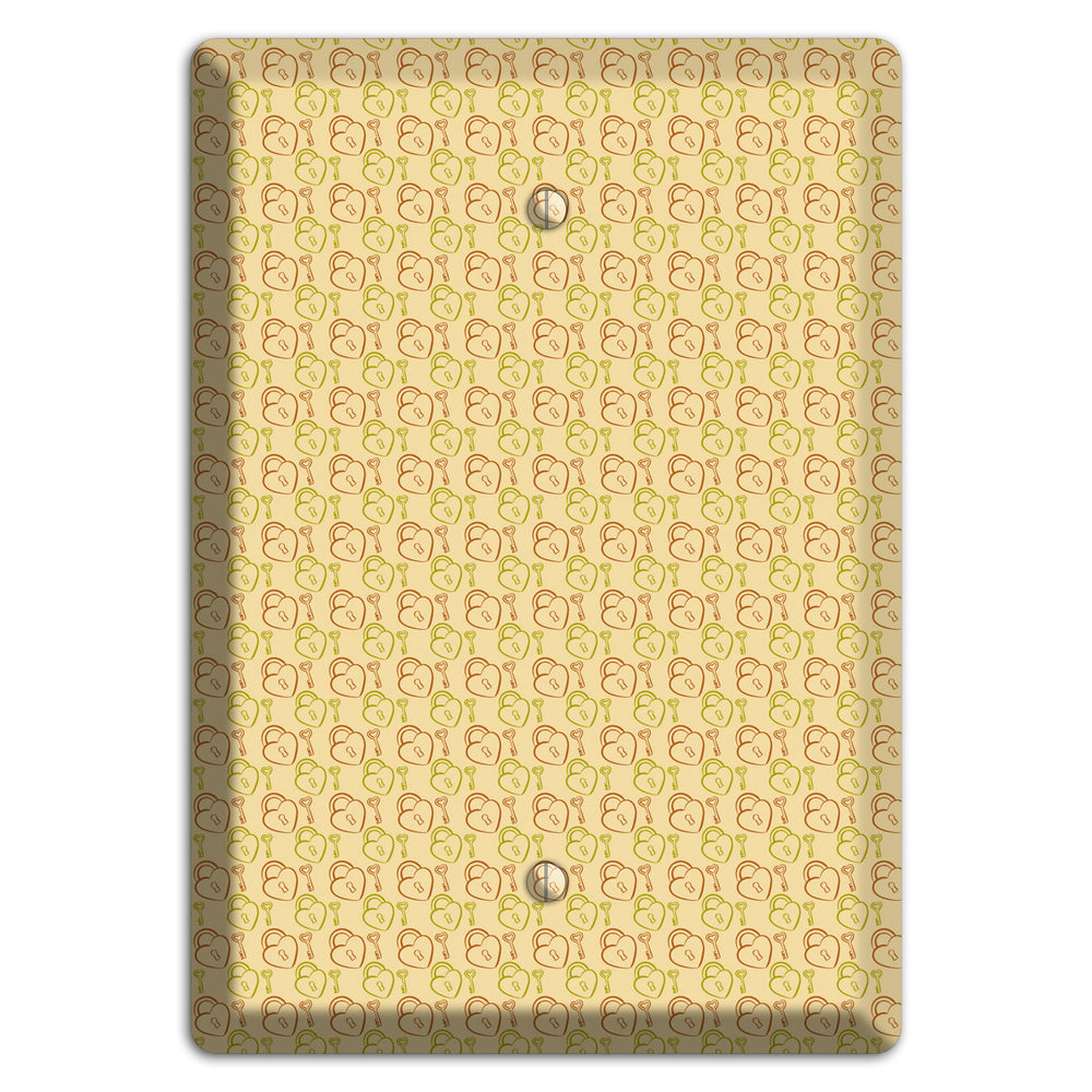 Heart Padlock with Key Blank Wallplate
