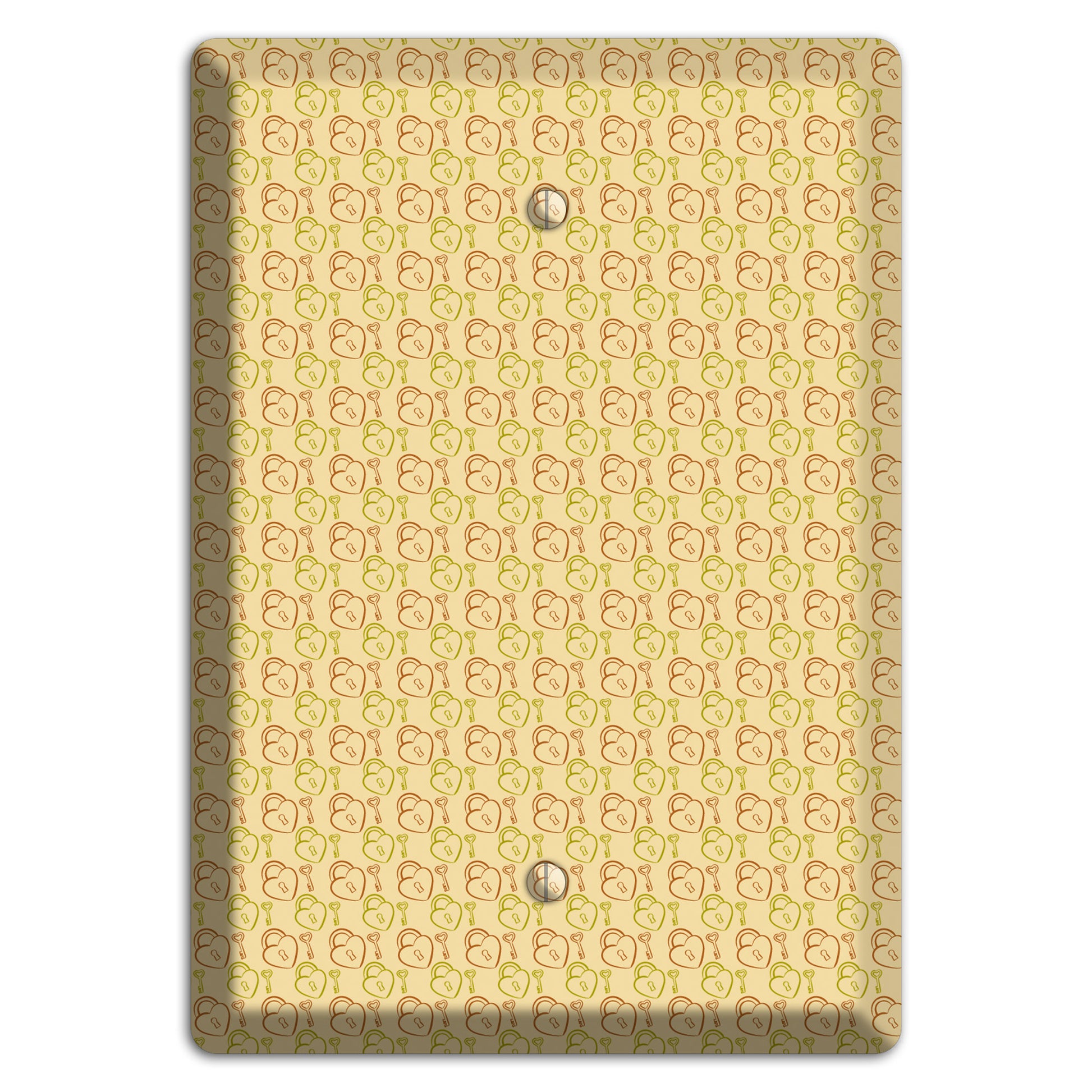 Heart Padlock with Key Blank Wallplate