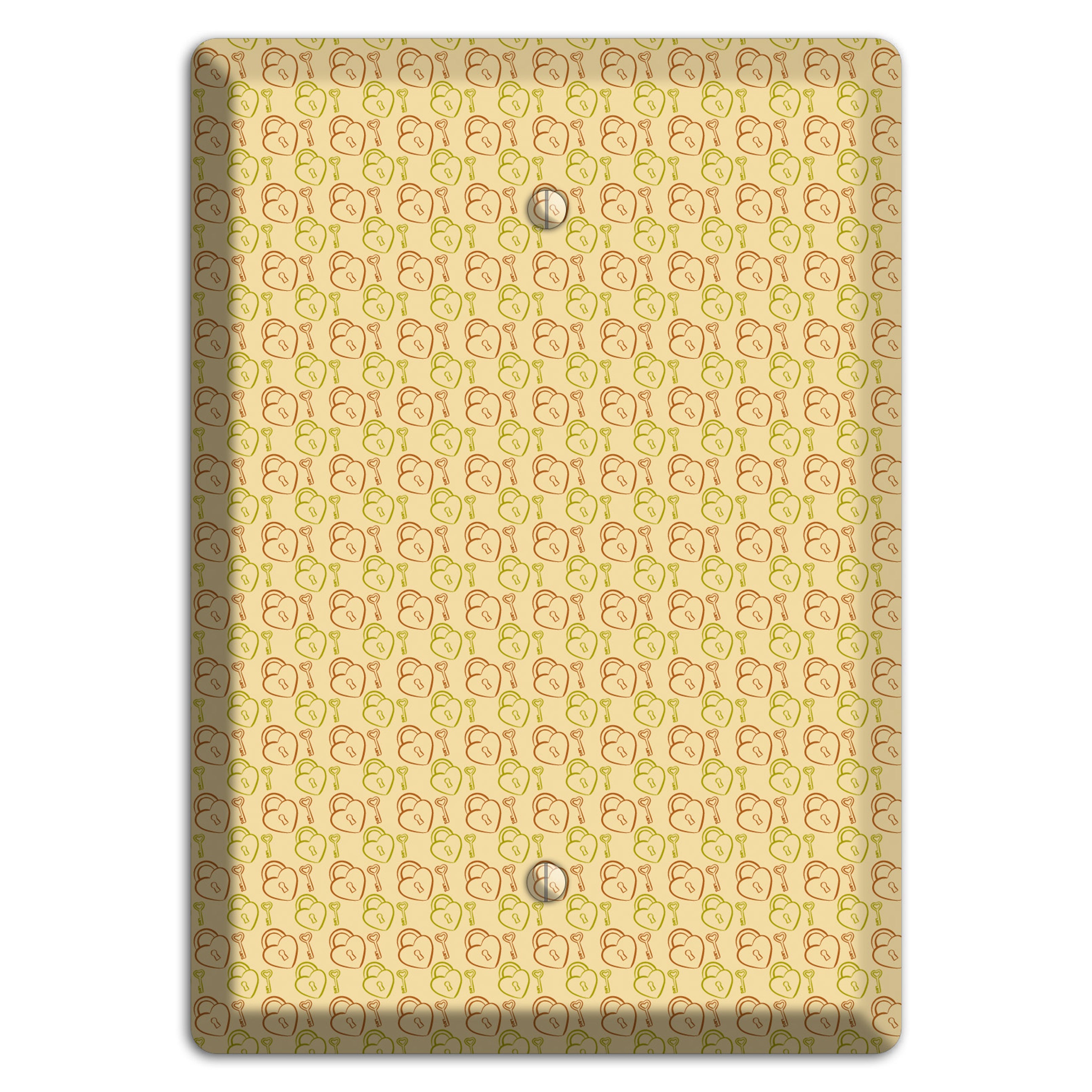 Heart Padlock with Key Blank Wallplate