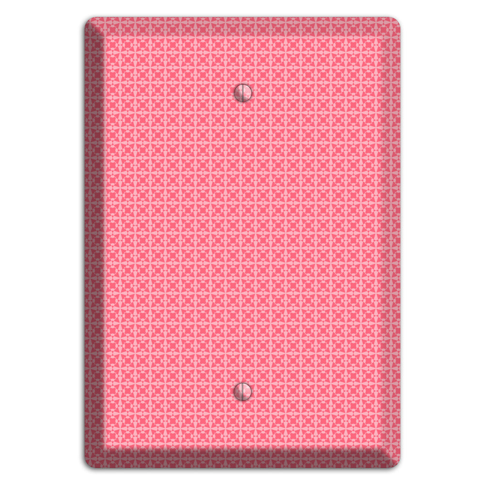 Multi Pink Tiled Arabesque Blank Wallplate