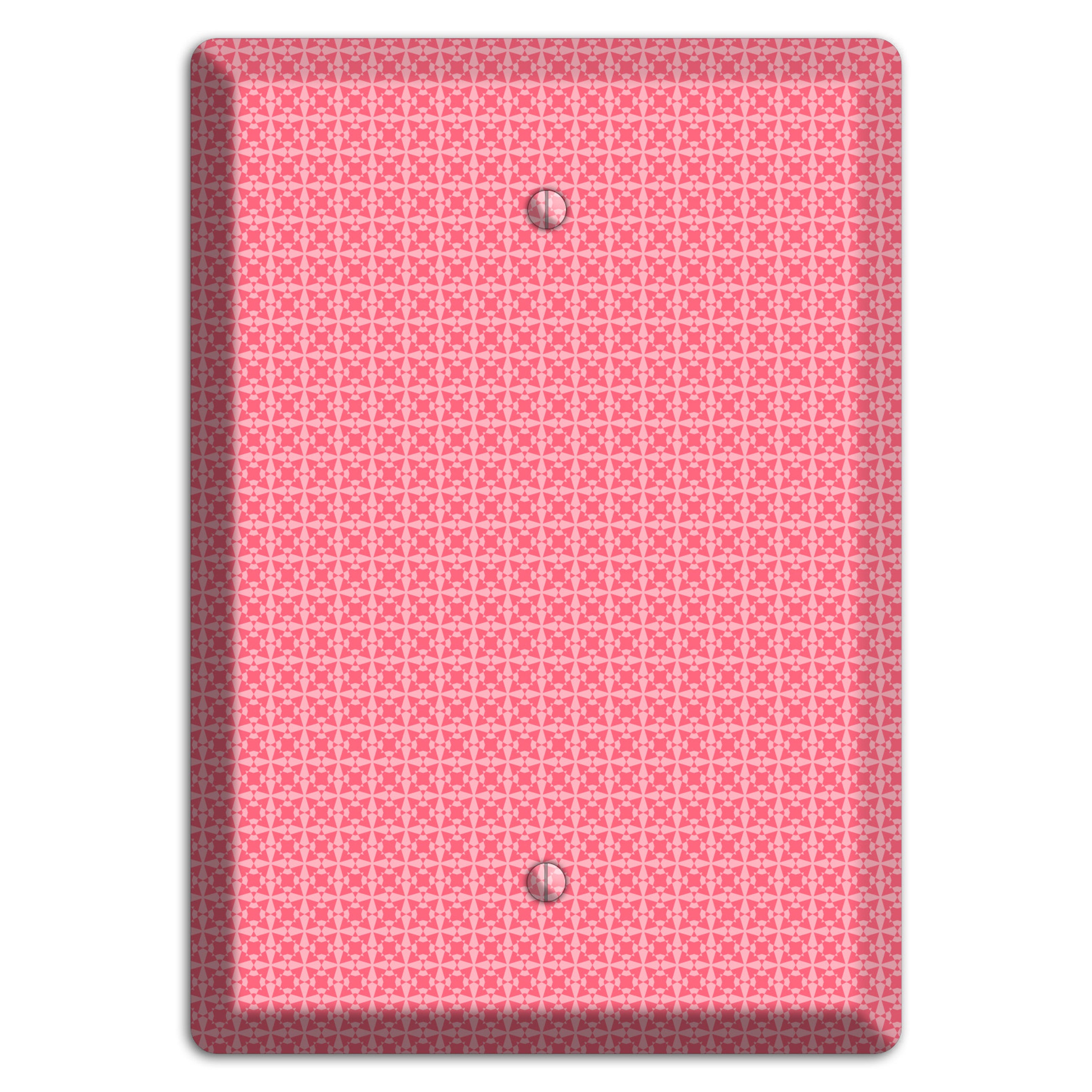 Multi Pink Tiled Arabesque Blank Wallplate