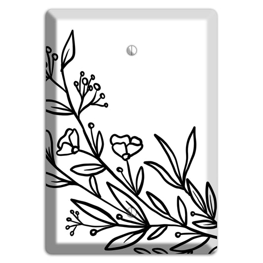 Hand-Drawn Floral 24 Blank Wallplate