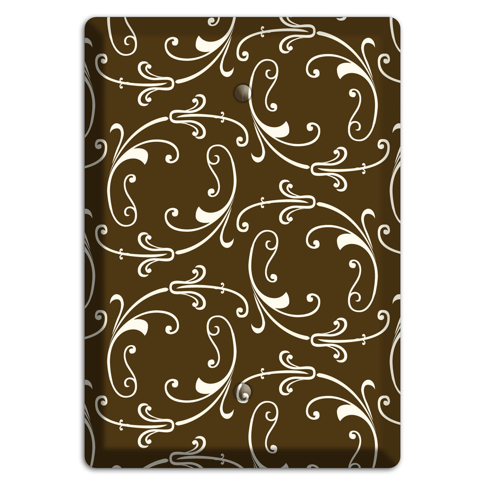 Brown Victorian Sprig Blank Wallplate