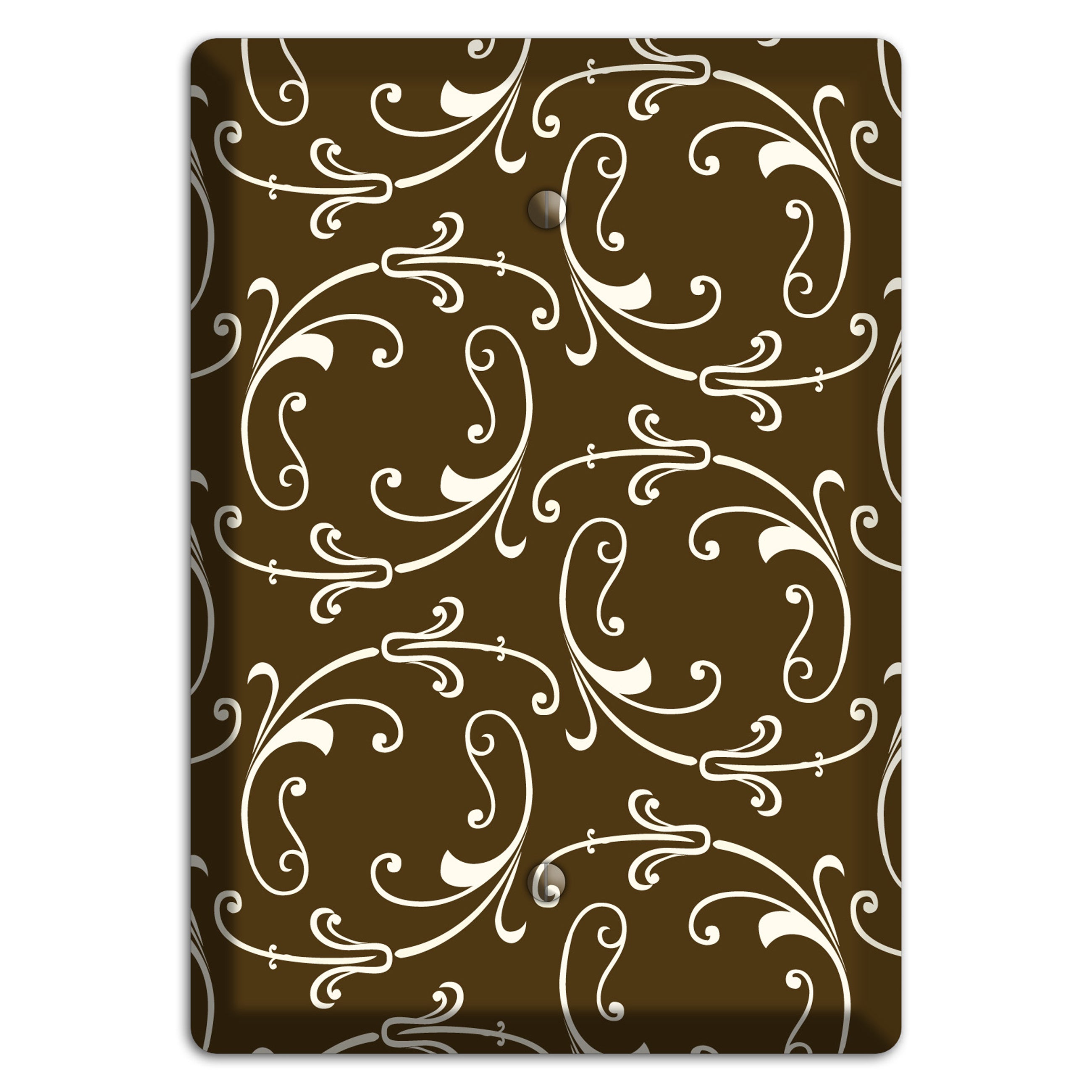 Brown Victorian Sprig Blank Wallplate