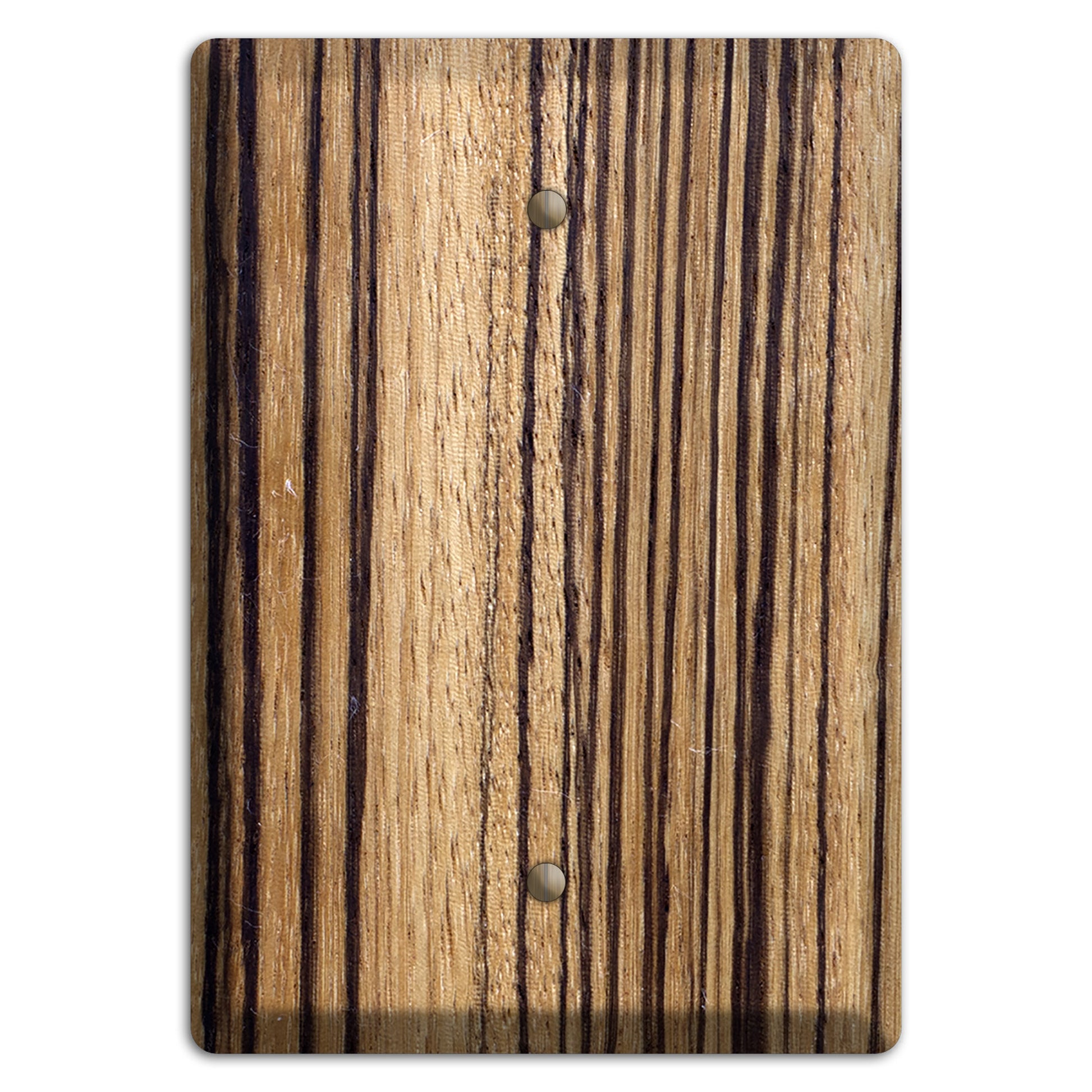 Zebrawood Wood Single Blank Cover Plate