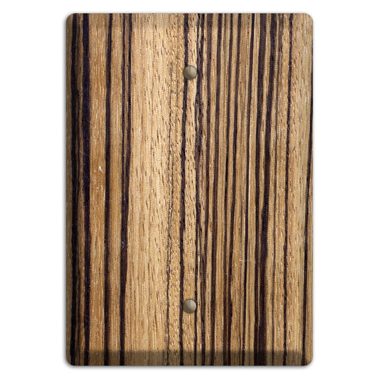Zebrawood Wood Single Blank Cover Plate