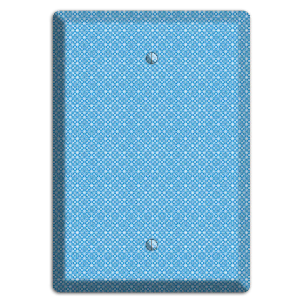 Light Blue Tiny Check Blank Wallplate