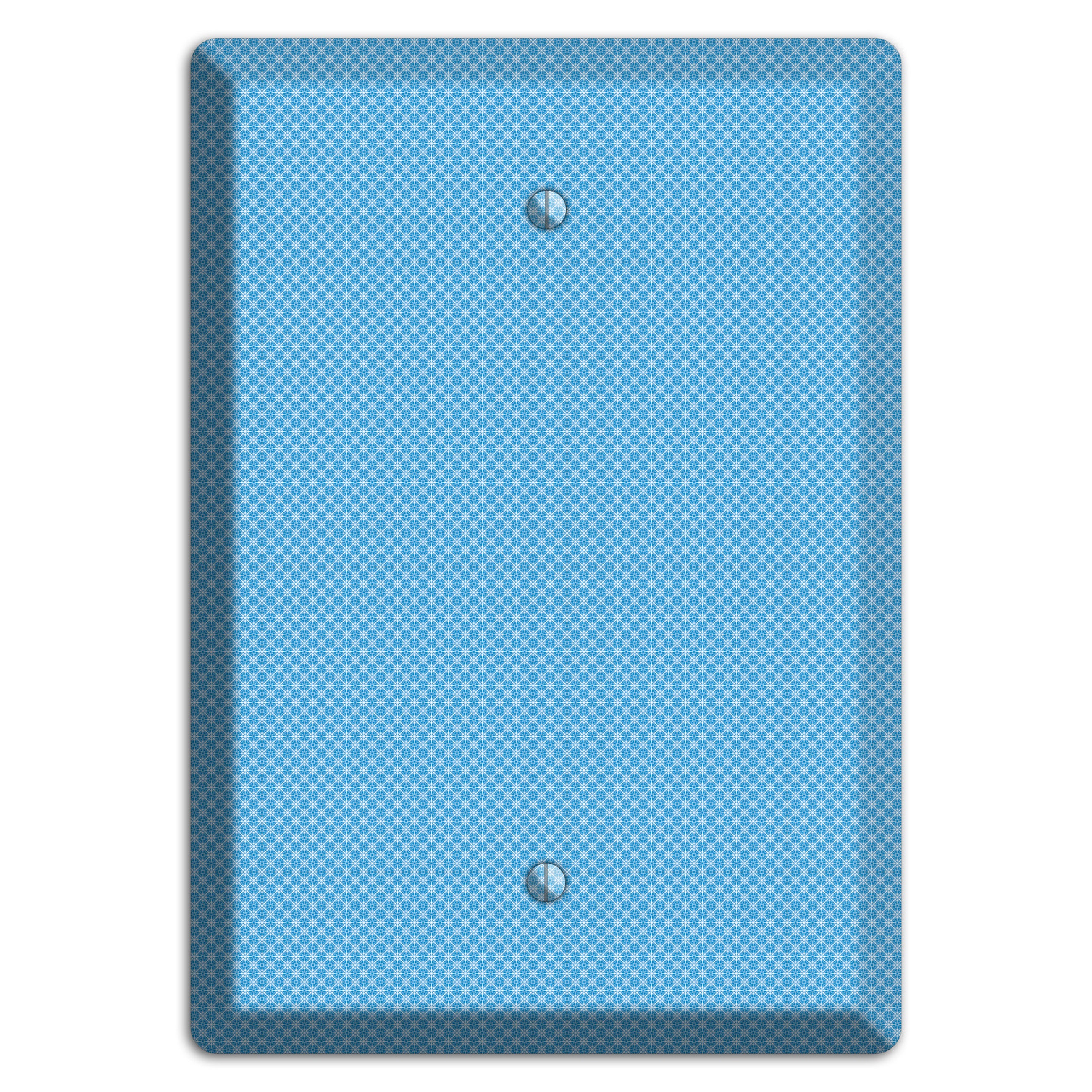 Light Blue Tiny Check Blank Wallplate