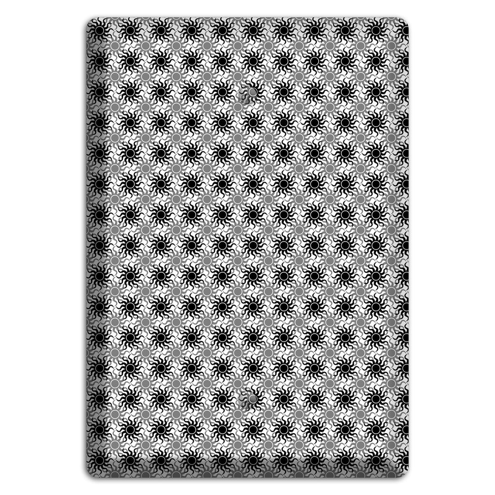Black and Grey Sun Contour Blank Wallplate
