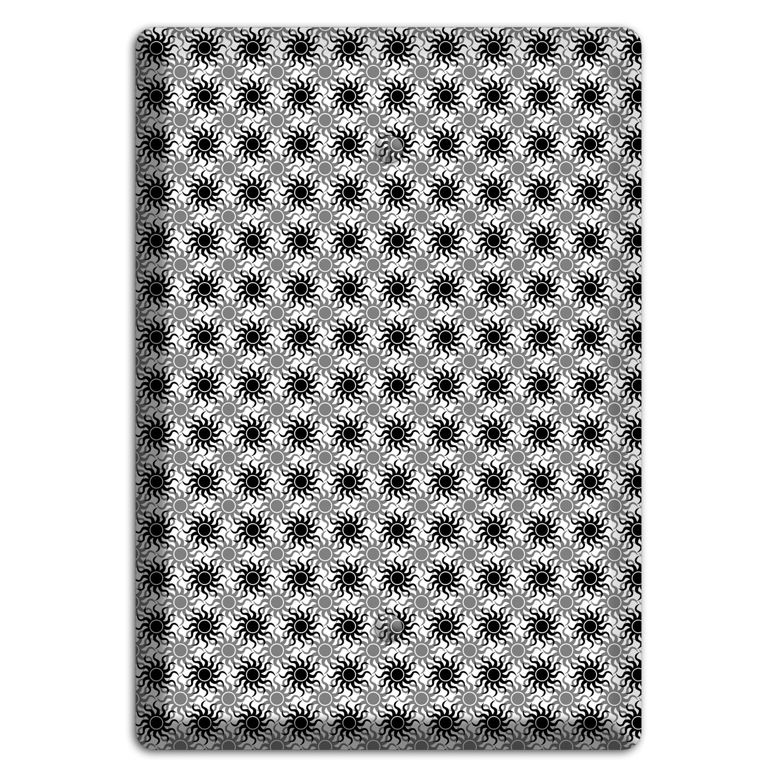 Black and Grey Sun Contour Blank Wallplate